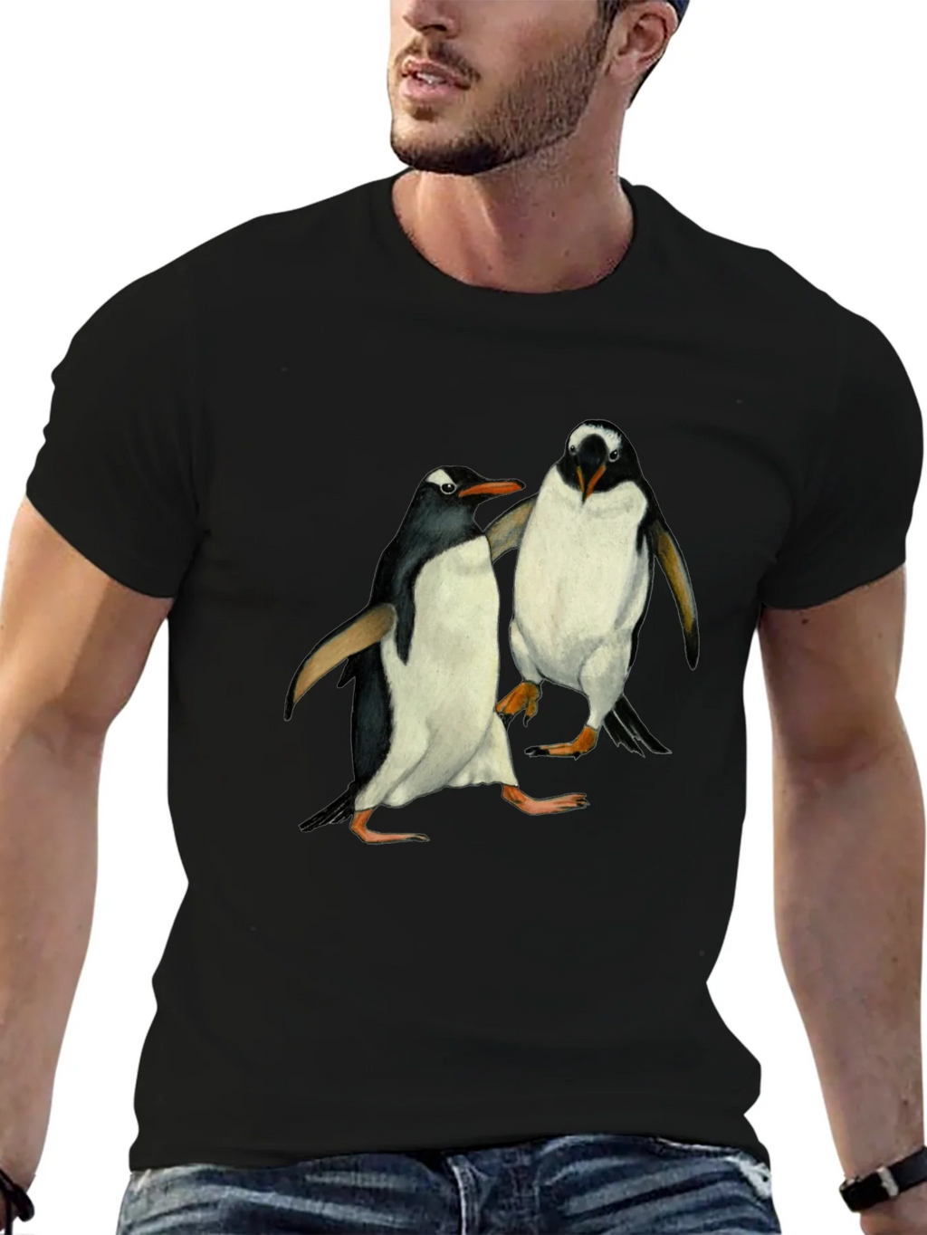 Penguin Print Black T-Shirt product image 6