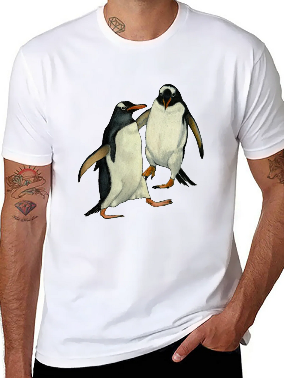 Penguin Print Black T-Shirt product image 7