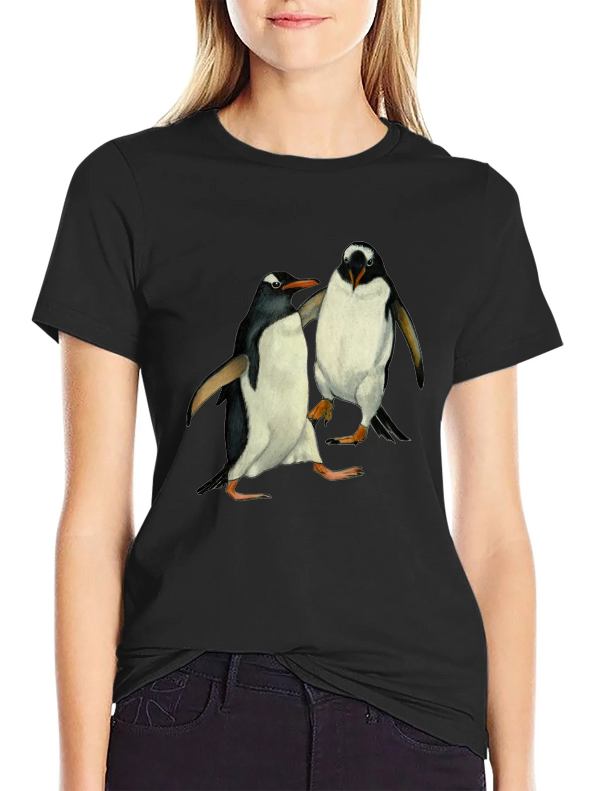 Penguin Print Black T-Shirt product image 2