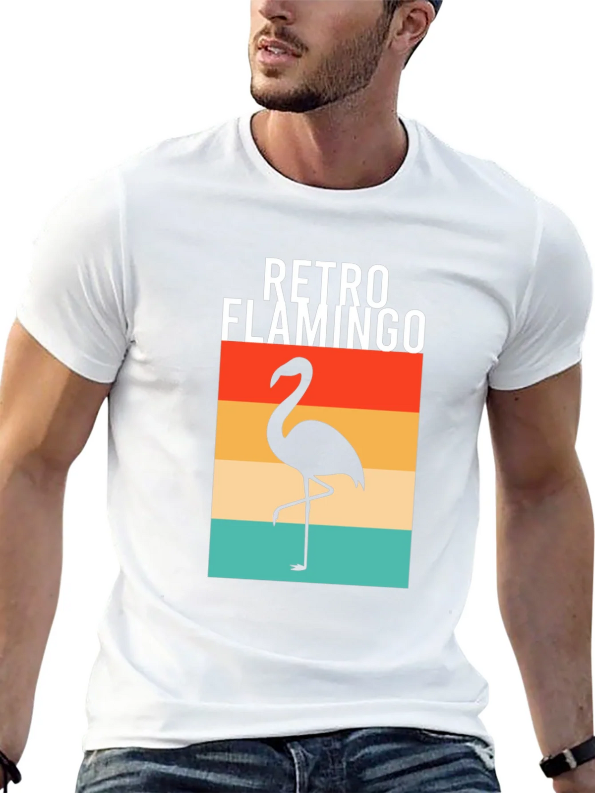 Retro Flamingo Graphic Tee - Stylish Comfort product image 12