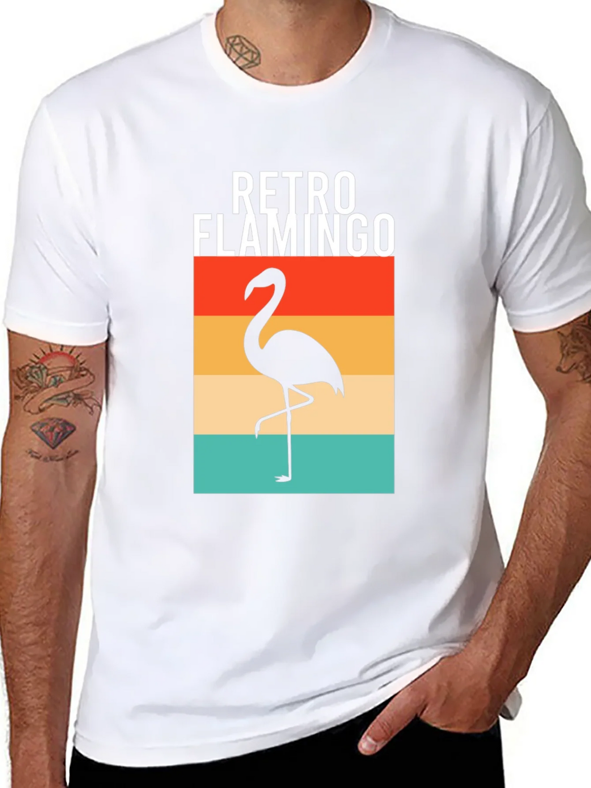 Retro Flamingo Graphic Tee - Stylish Comfort product image 7