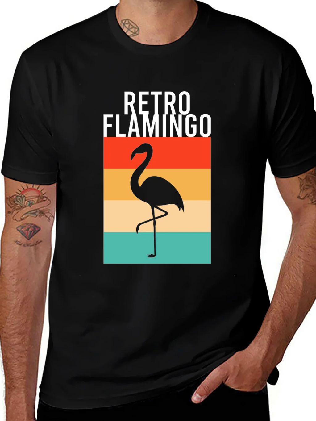 Retro Flamingo Graphic Tee - Stylish Comfort product image 1