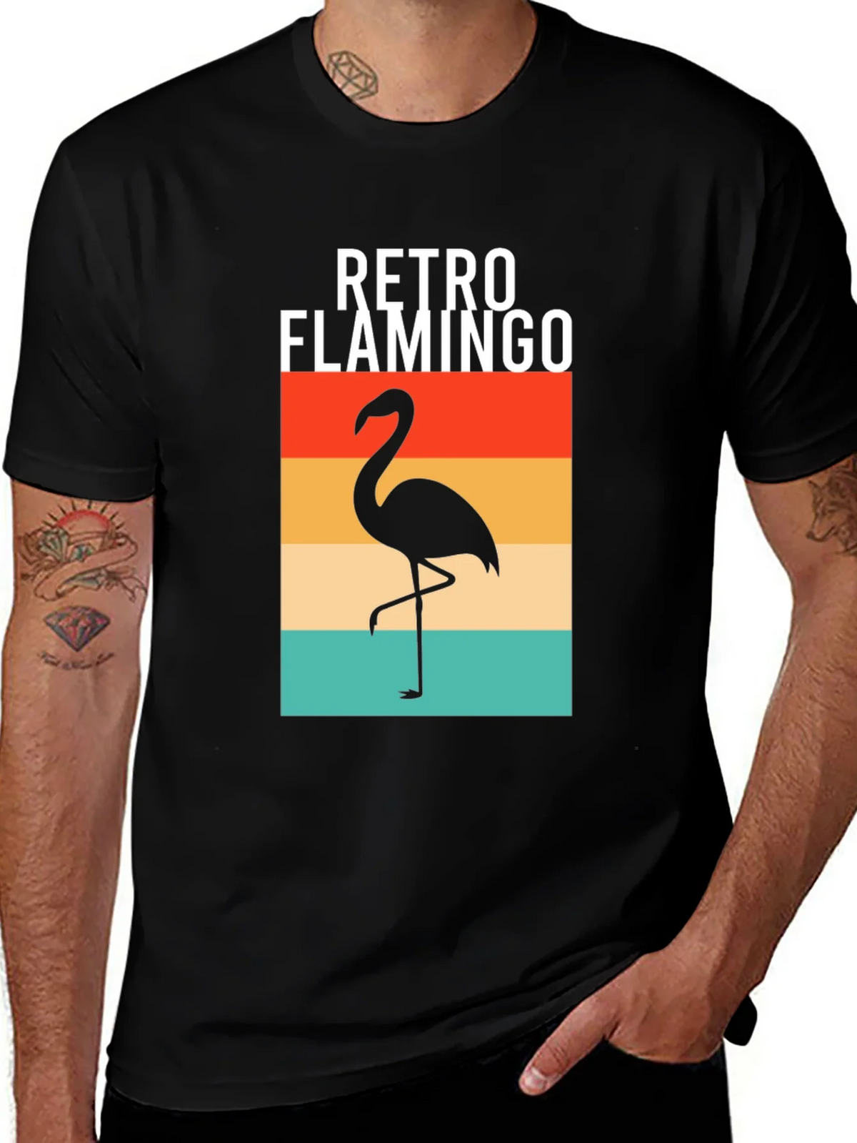 Retro Flamingo Graphic Tee - Stylish Comfort product image 1