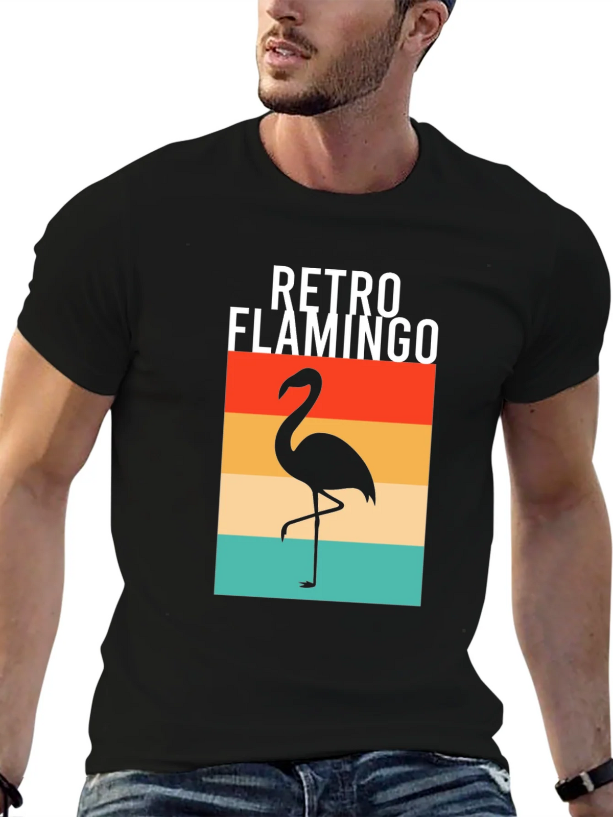 Retro Flamingo Graphic Tee - Stylish Comfort product image 6
