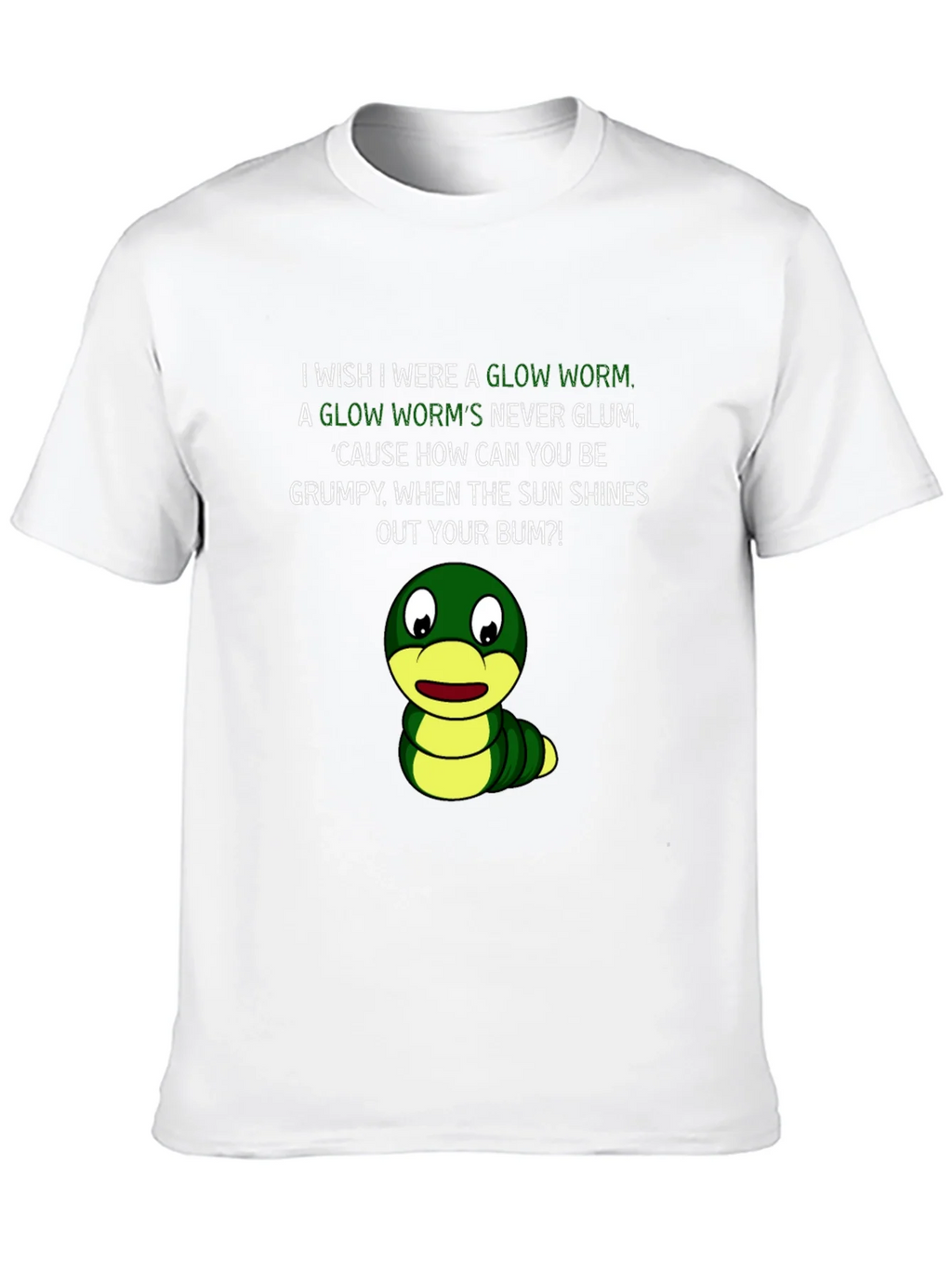 Glow Worm Humor T-Shirt - Shine From Your Bum! product image 9