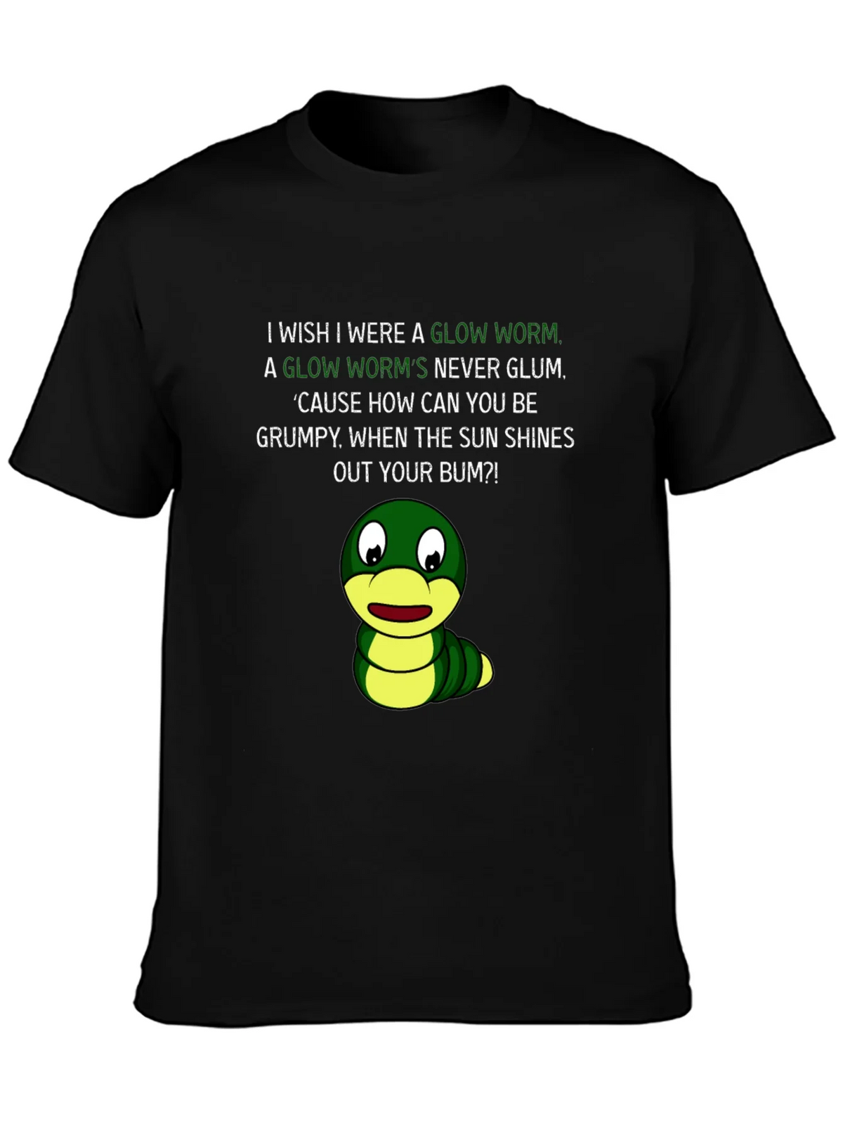 Glow Worm Humor T-Shirt - Shine From Your Bum! product image 3