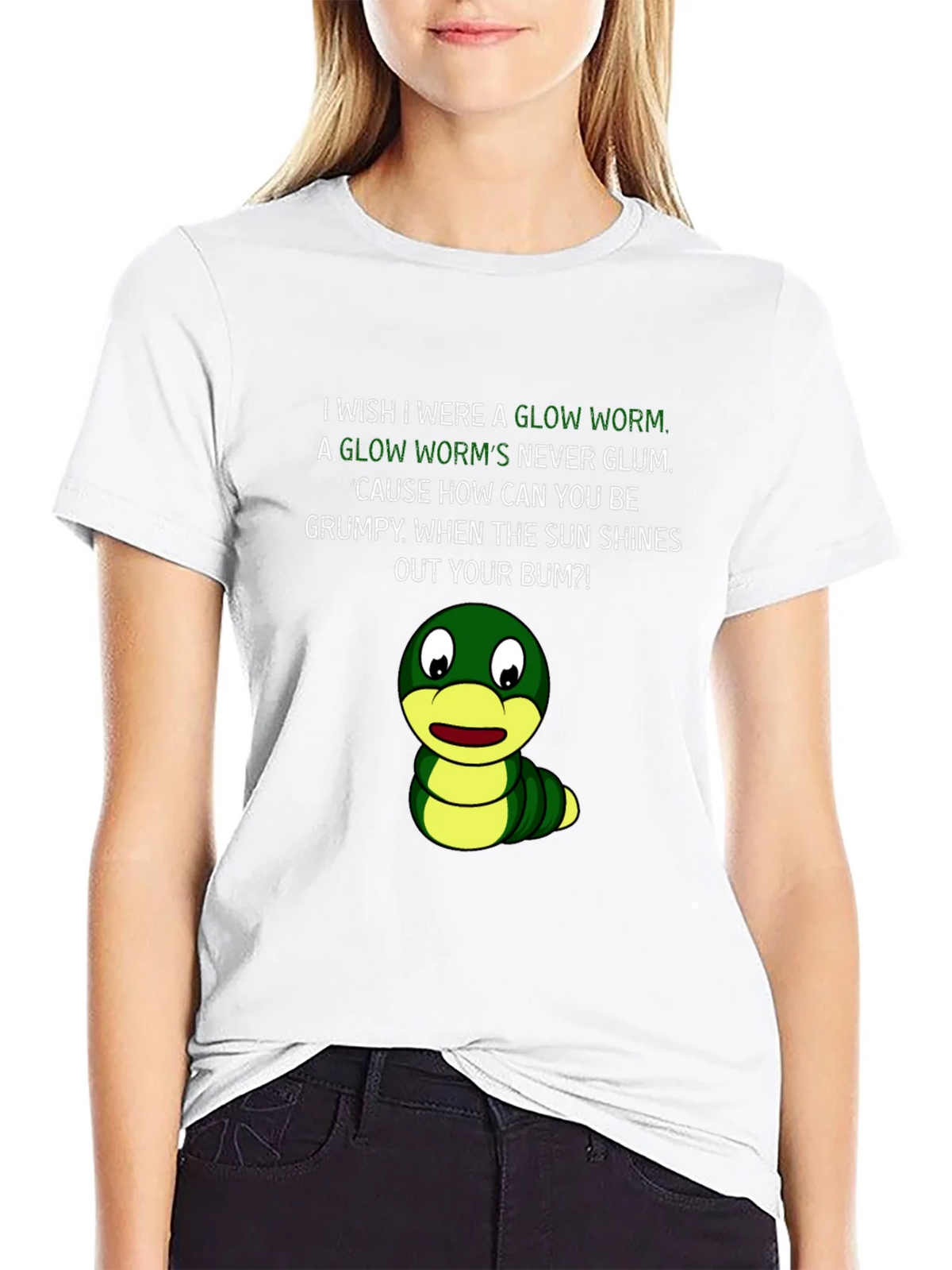 Glow Worm Humor T-Shirt - Shine From Your Bum! product image 8