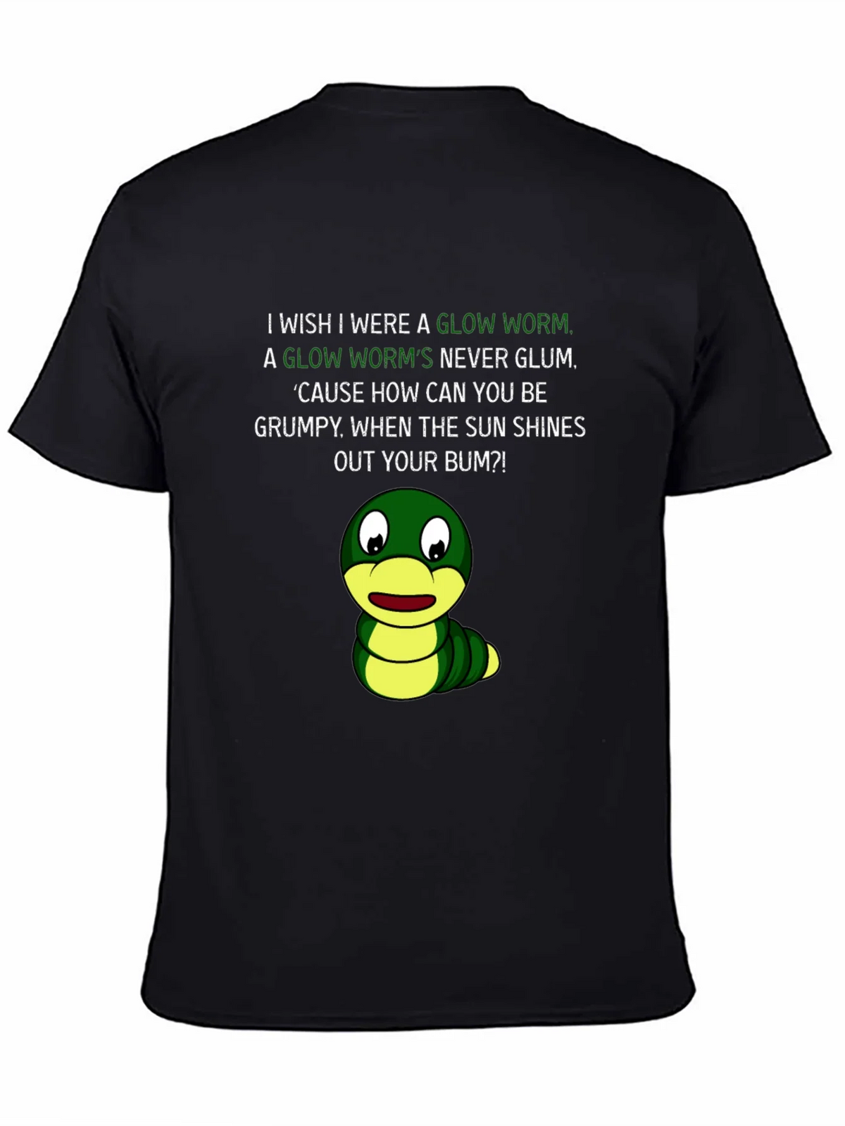 Glow Worm Humor T-Shirt - Shine From Your Bum! product image 4