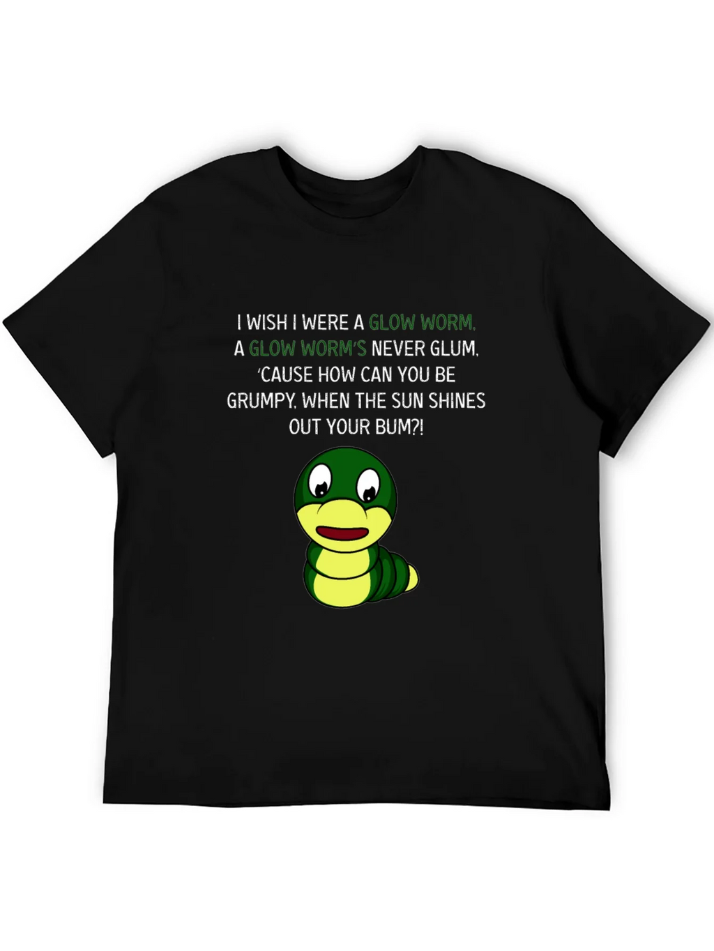 Glow Worm Humor T-Shirt - Shine From Your Bum! product image 5