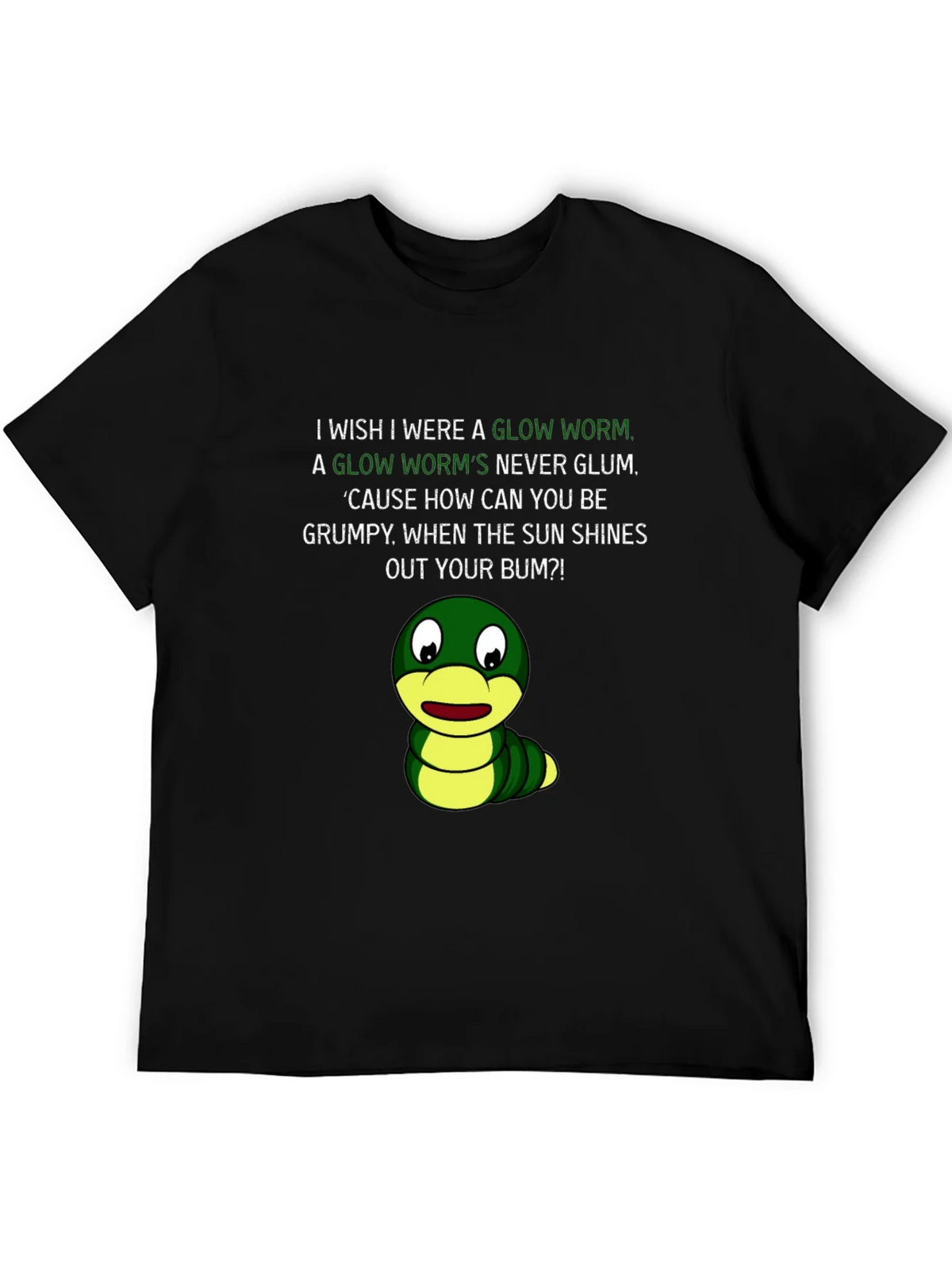 Glow Worm Humor T-Shirt - Shine From Your Bum! product image 5