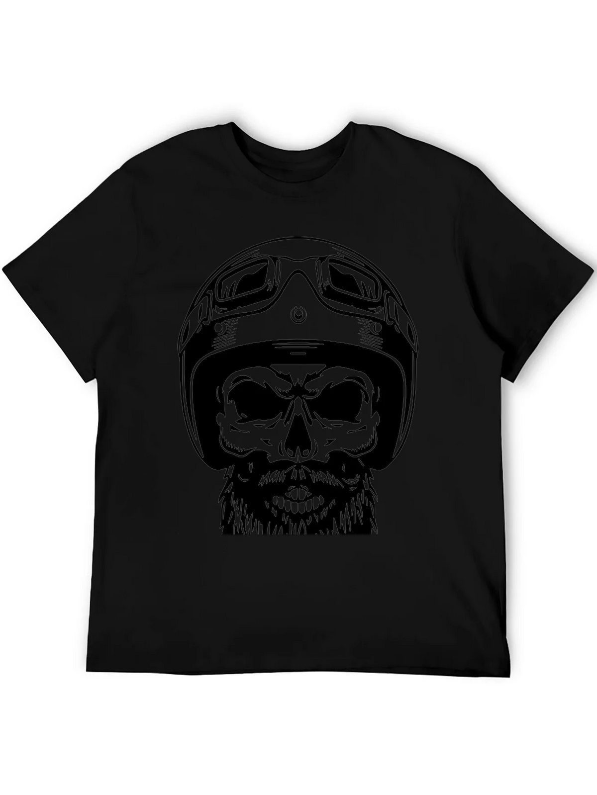 Skull Biker T-Shirt - Mens Black Graphic Tee product image 5