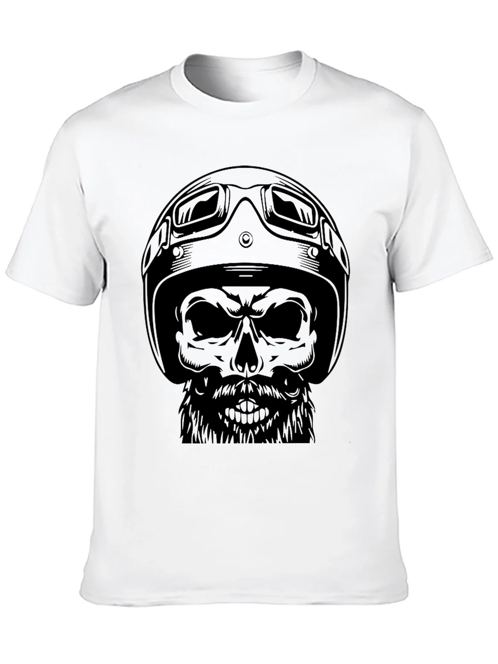 Skull Biker T-Shirt - Mens Black Graphic Tee product image 9