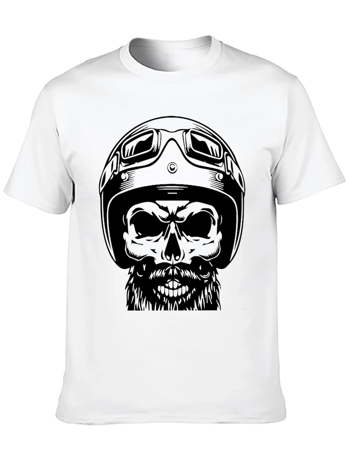 Skull Biker T-Shirt - Mens Black Graphic Tee product image 9