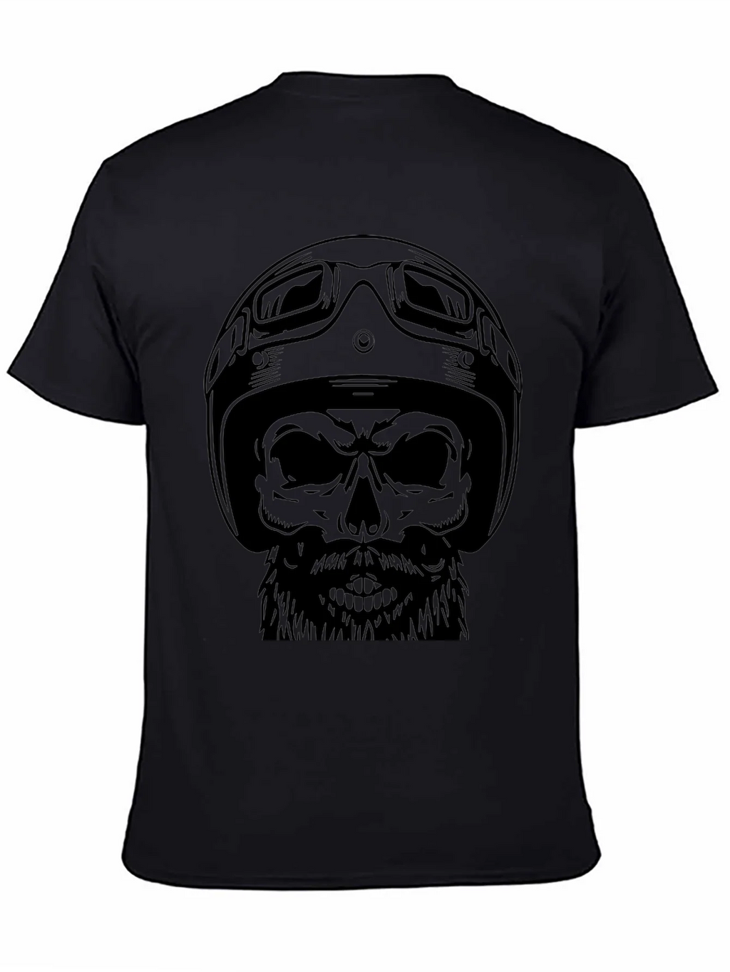 Skull Biker T-Shirt - Mens Black Graphic Tee product image 4