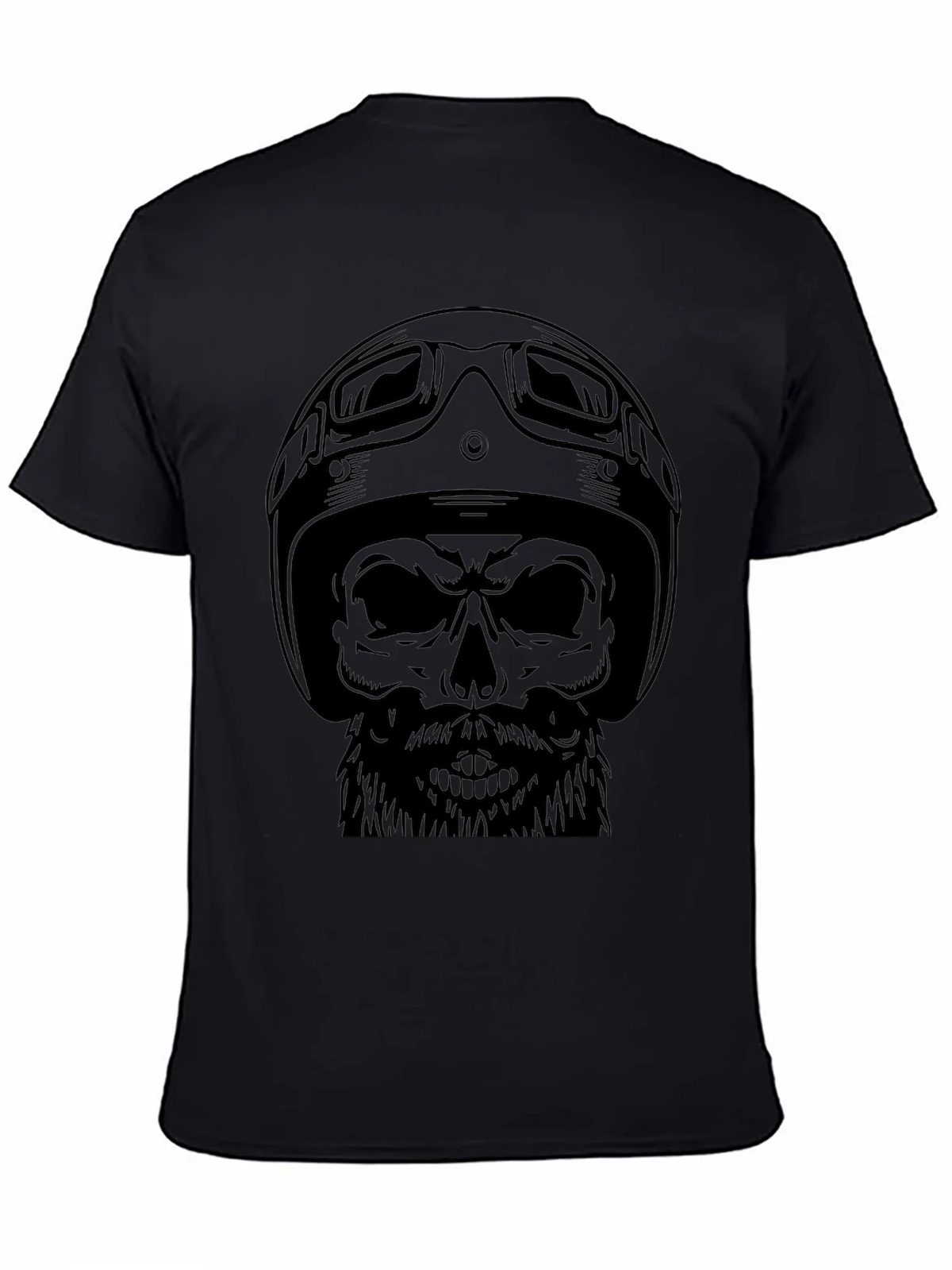Skull Biker T-Shirt - Mens Black Graphic Tee product image 4