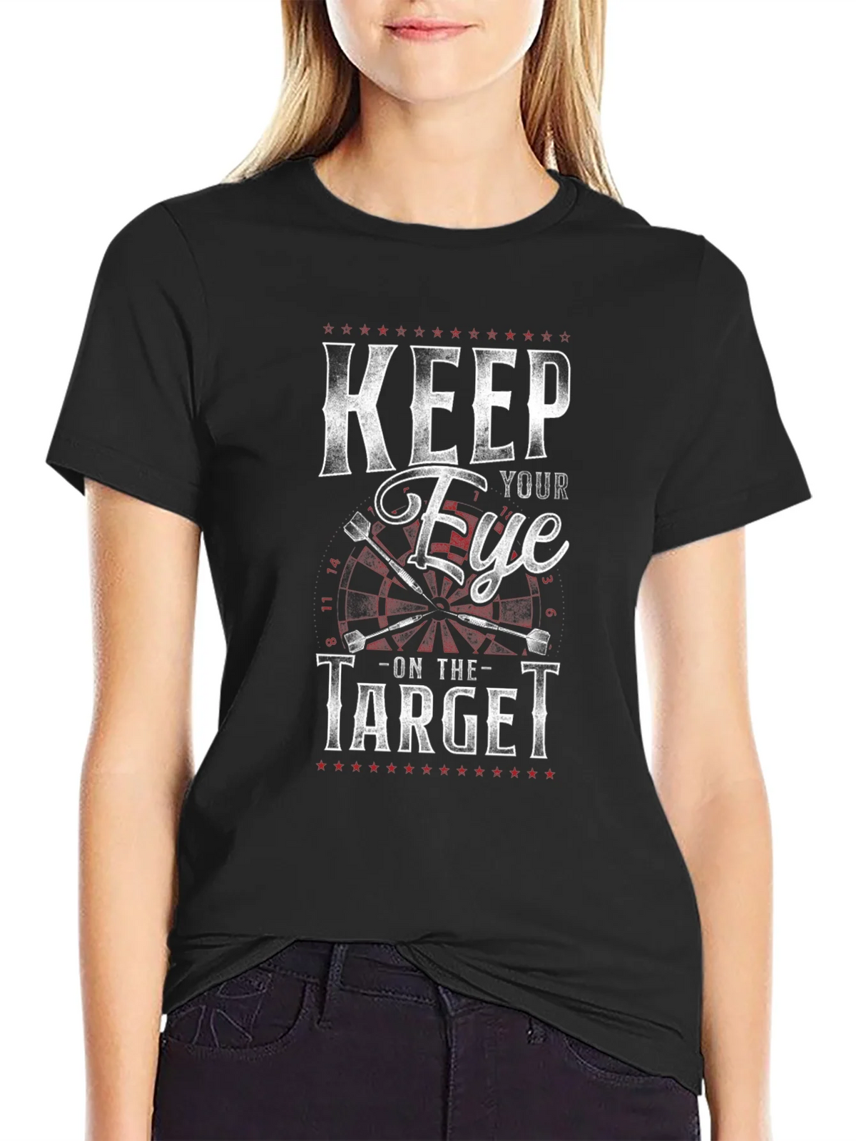 Keep Your Eye on the Target Black T-Shirt product image 2