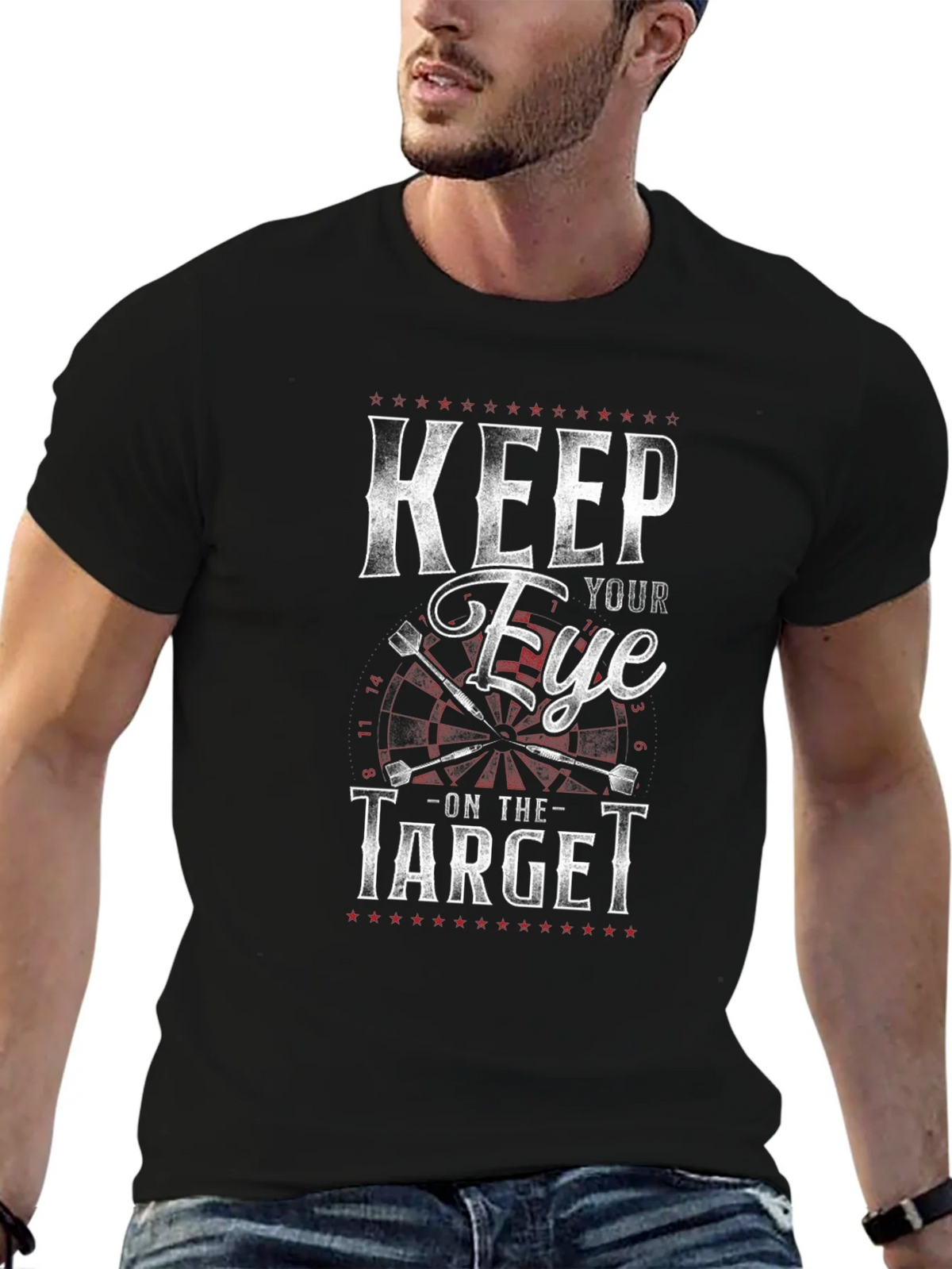Keep Your Eye on the Target Black T-Shirt product image 6