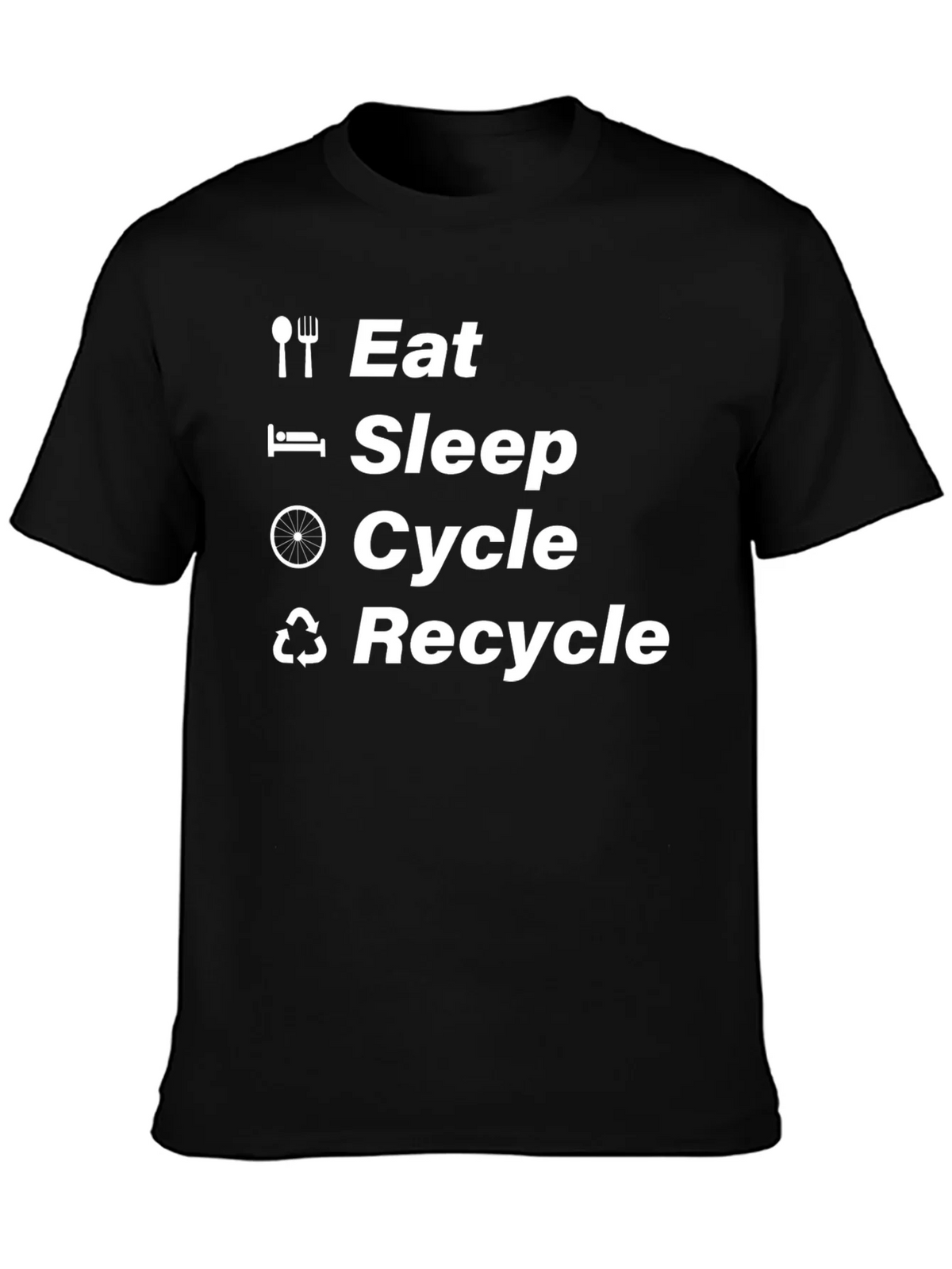 Eat Sleep Cycle Recycle T-Shirt product image 3