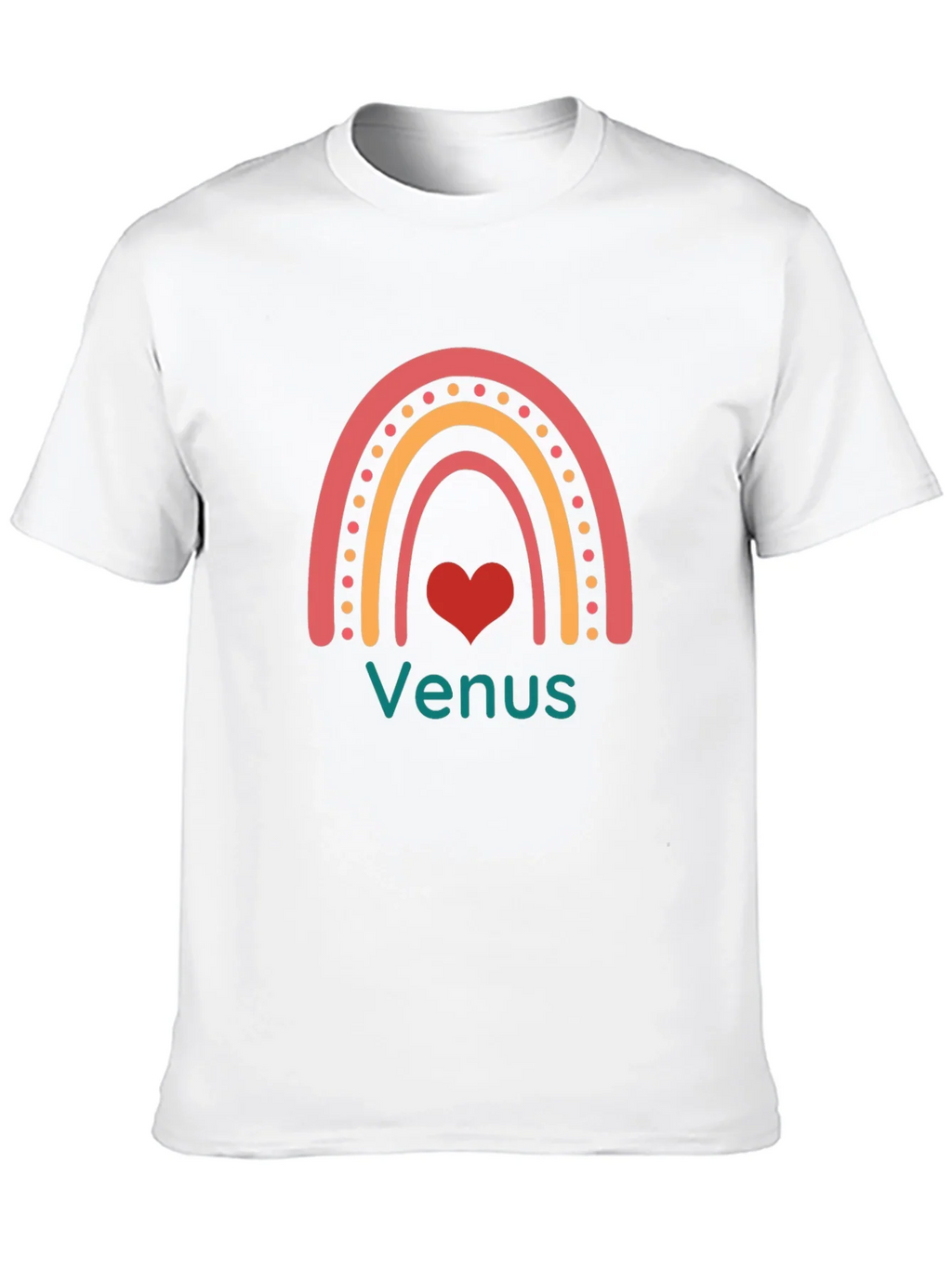 Venus Rainbow Heart Black T-Shirt product image 8
