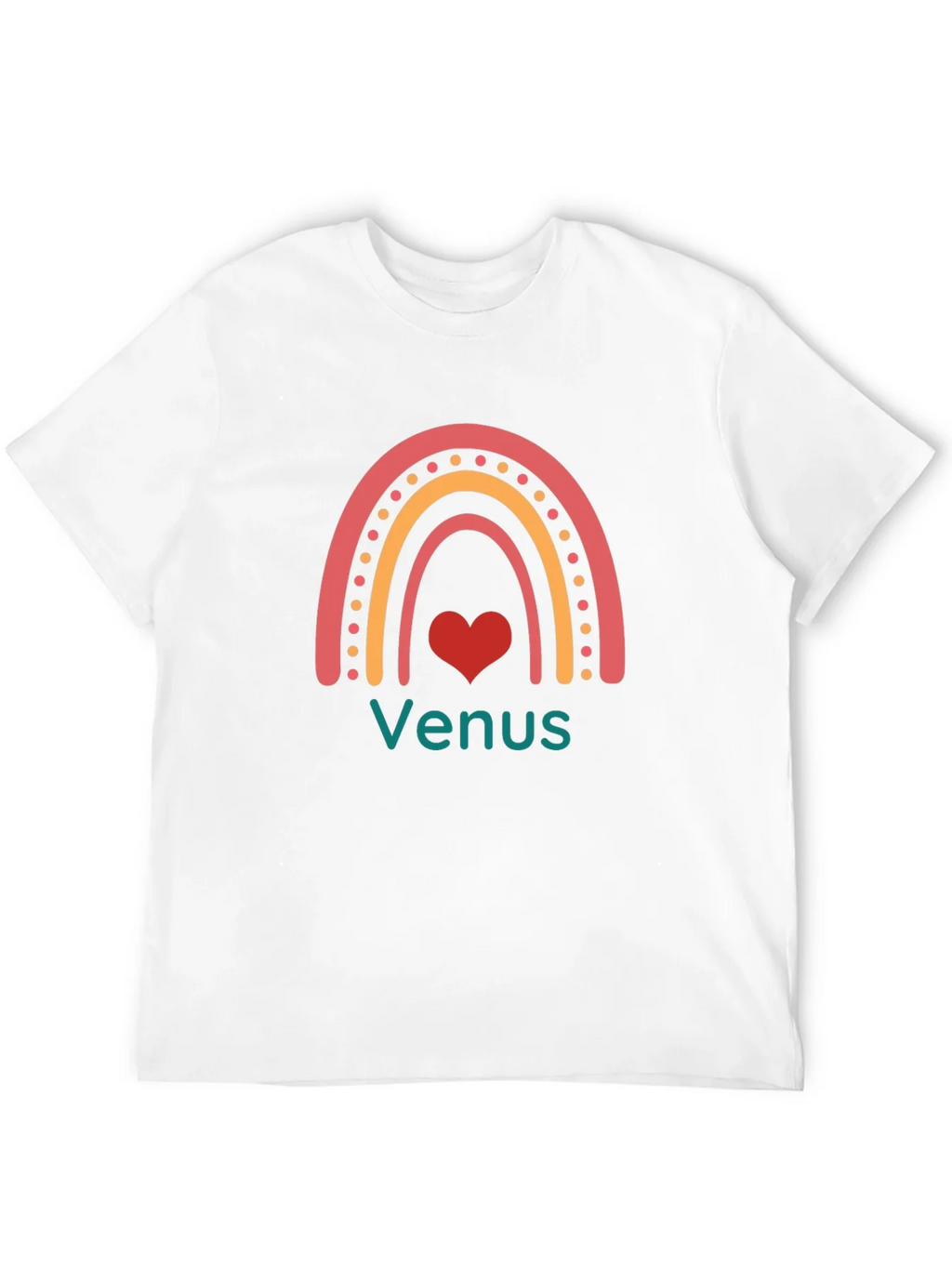 Venus Rainbow Heart Black T-Shirt product image 10