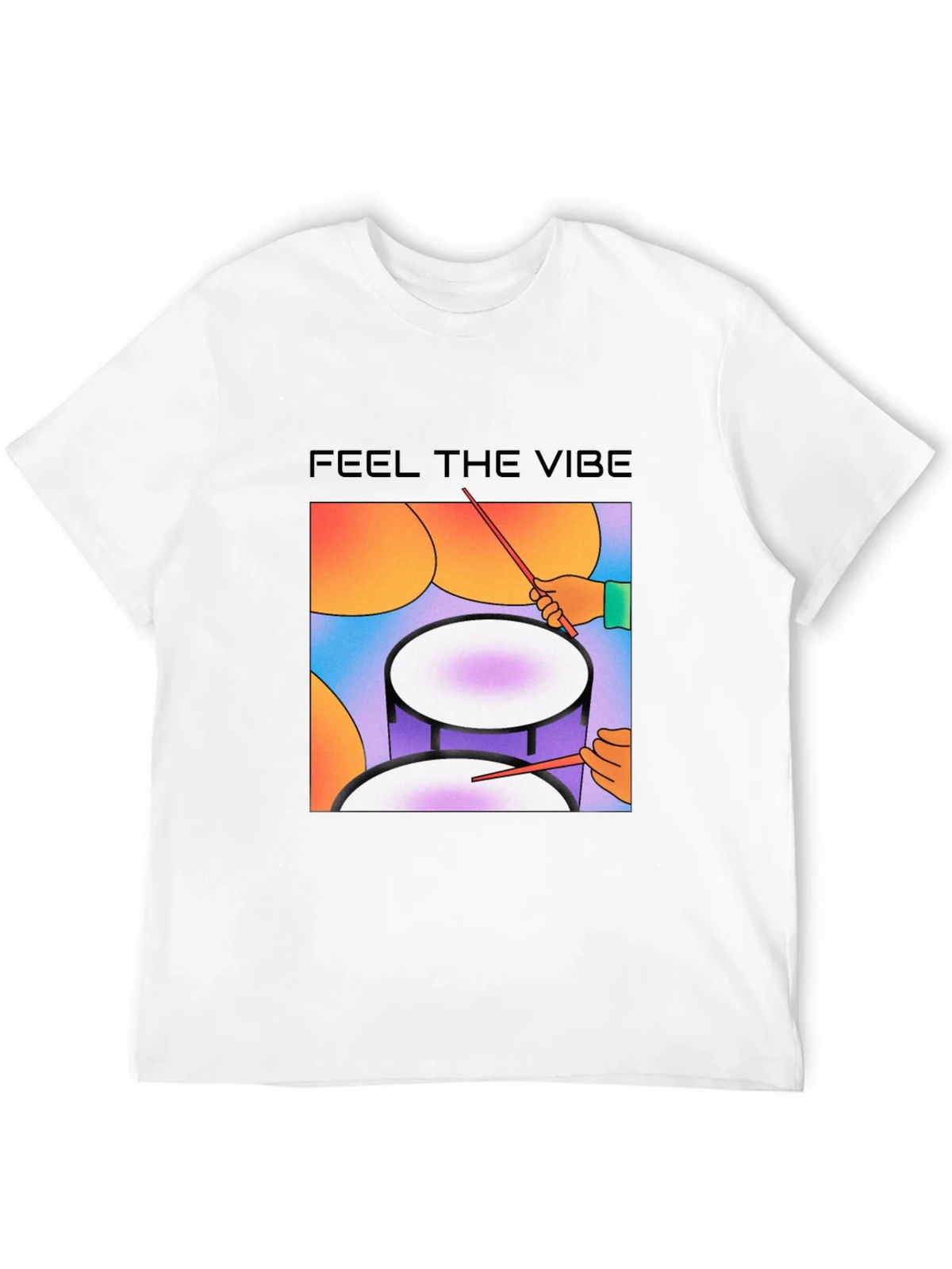 Feel The Vibe Graphic Tee - Drum Design product image 11
