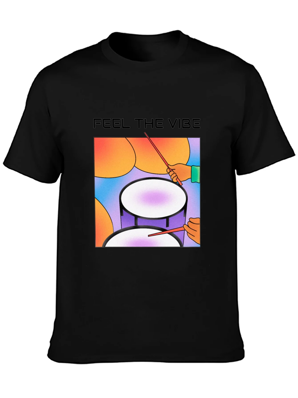 Feel The Vibe Graphic Tee - Drum Design product image 3