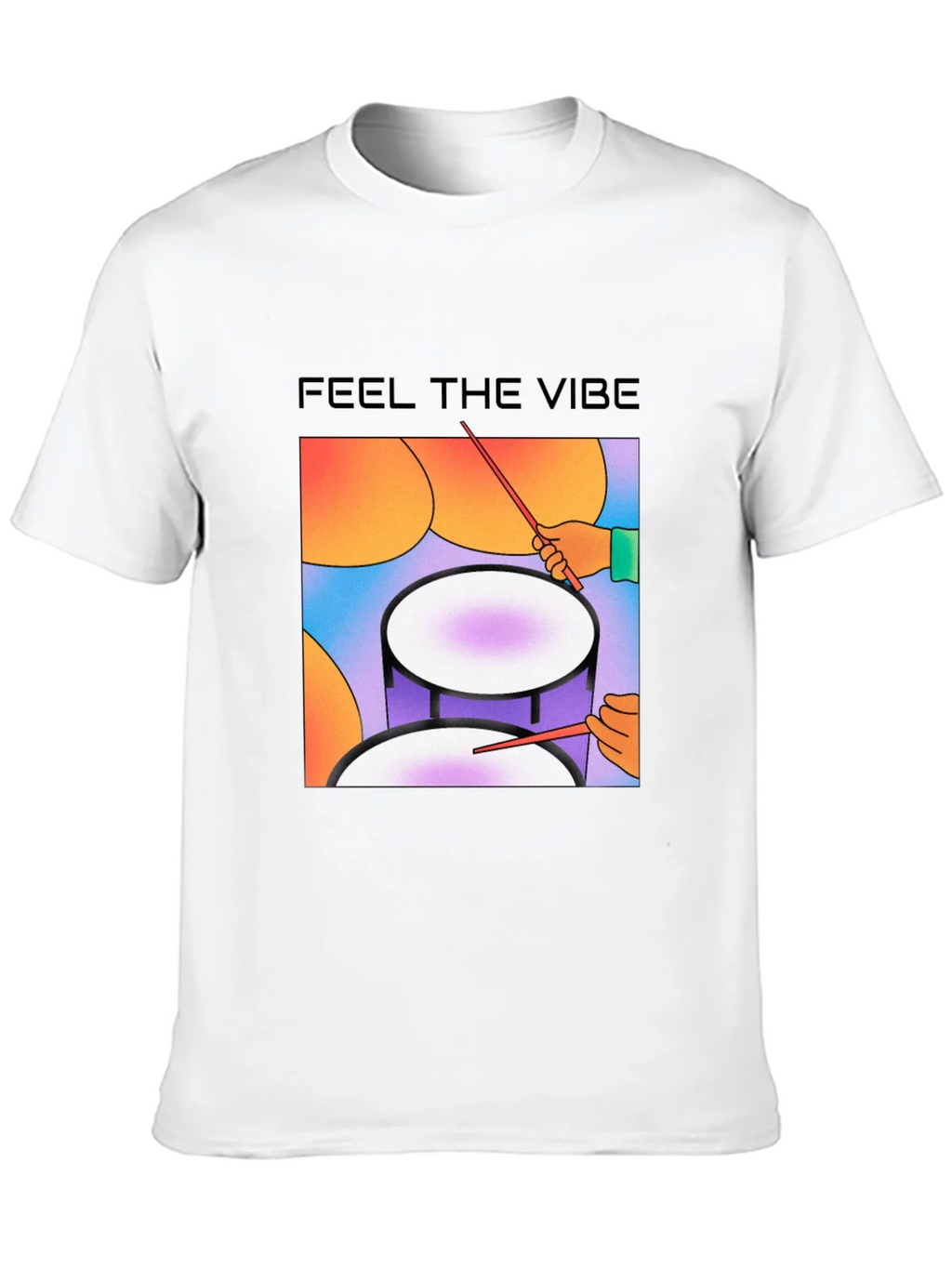 Feel The Vibe Graphic Tee - Drum Design product image 9