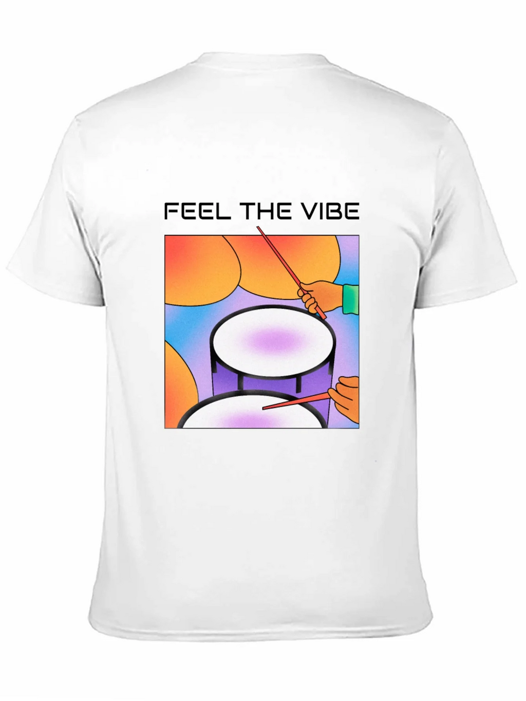 Feel The Vibe Graphic Tee - Drum Design product image 10