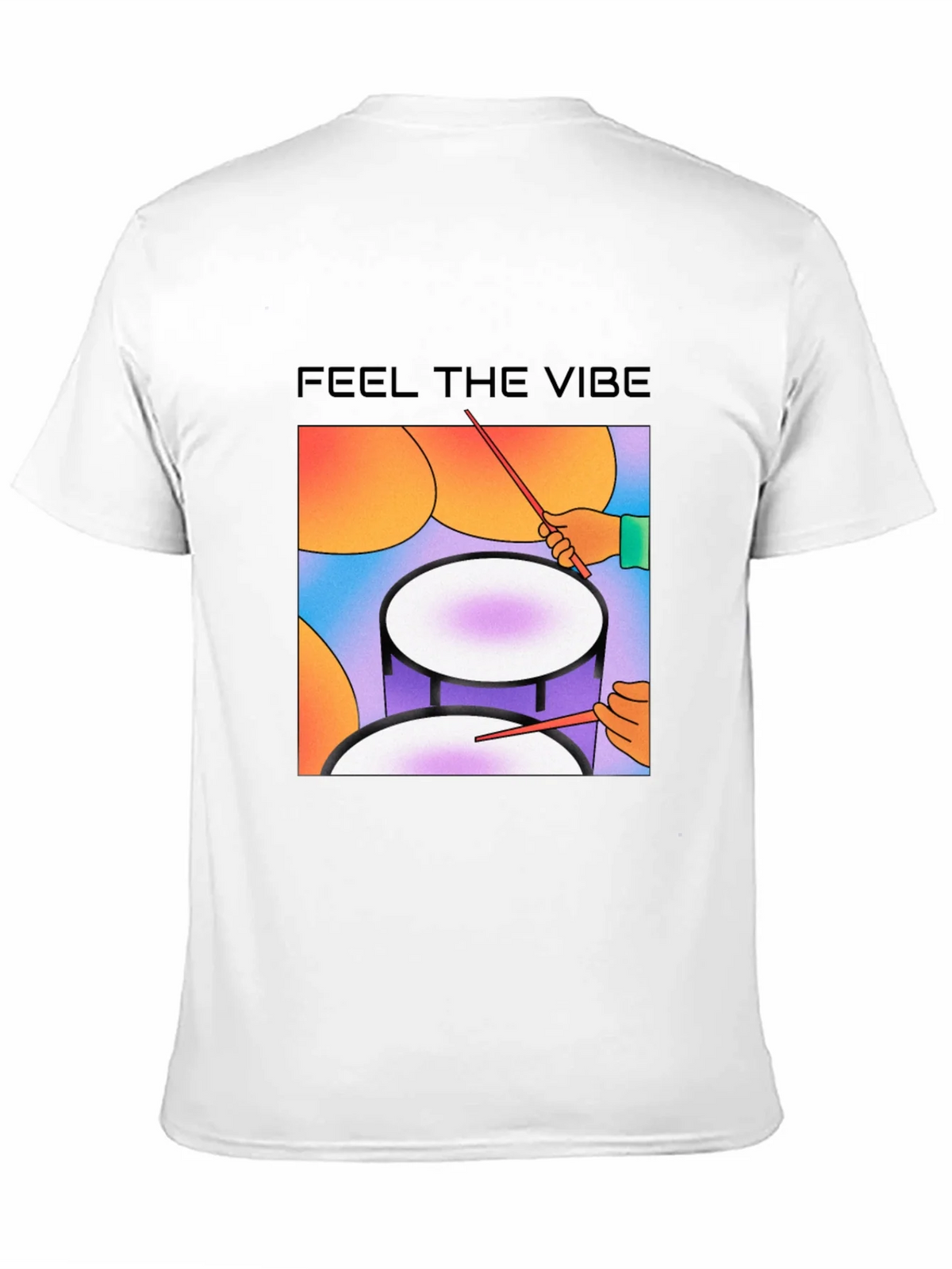 Feel The Vibe Graphic Tee - Drum Design product image 10