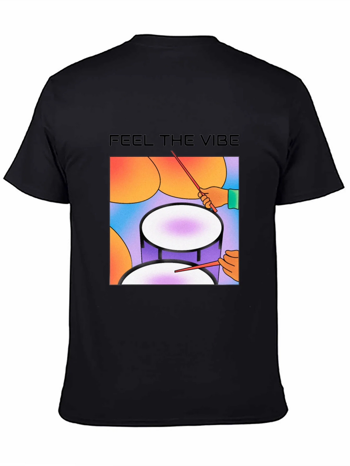 Feel The Vibe Graphic Tee - Drum Design product image 4