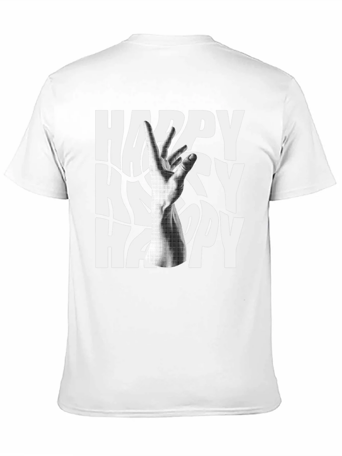 Happy Graphic Tee - Black Cotton Blend T-Shirt product image 10