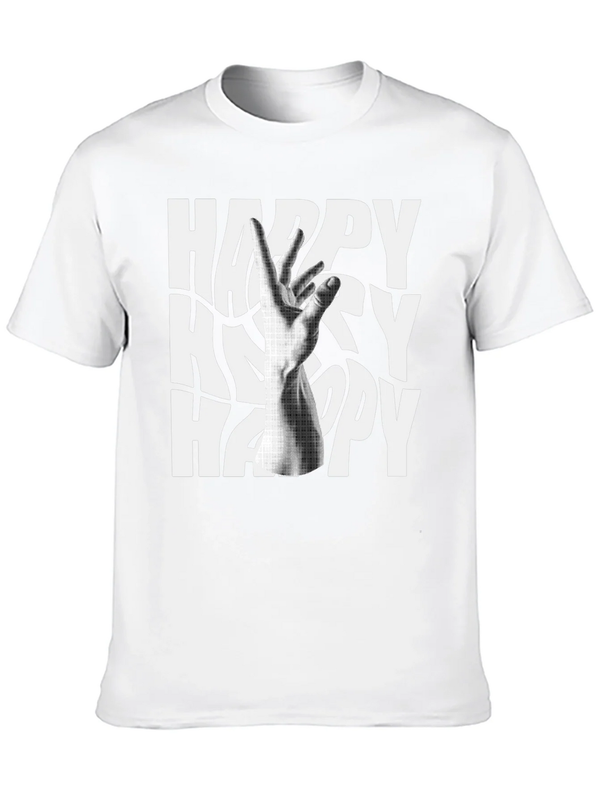 Happy Graphic Tee - Black Cotton Blend T-Shirt product image 9