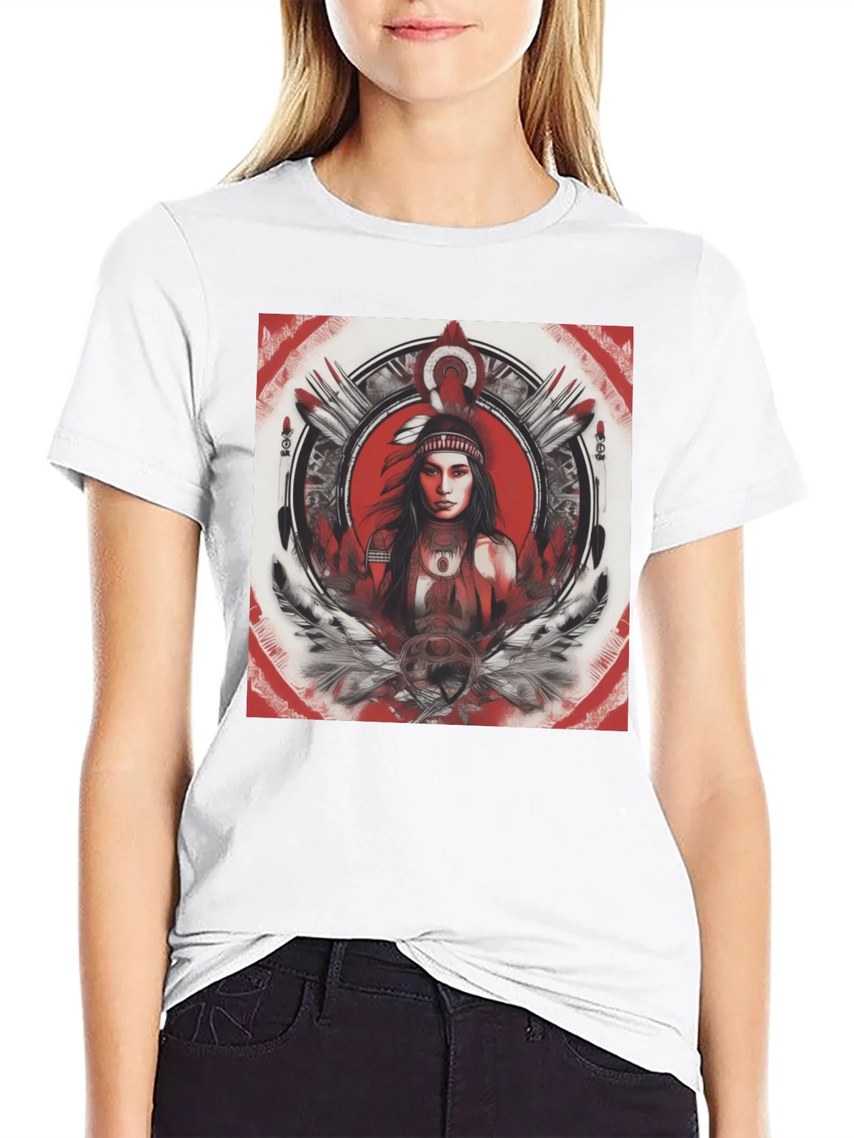 Native American Woman Graphic T-Shirt product image 8