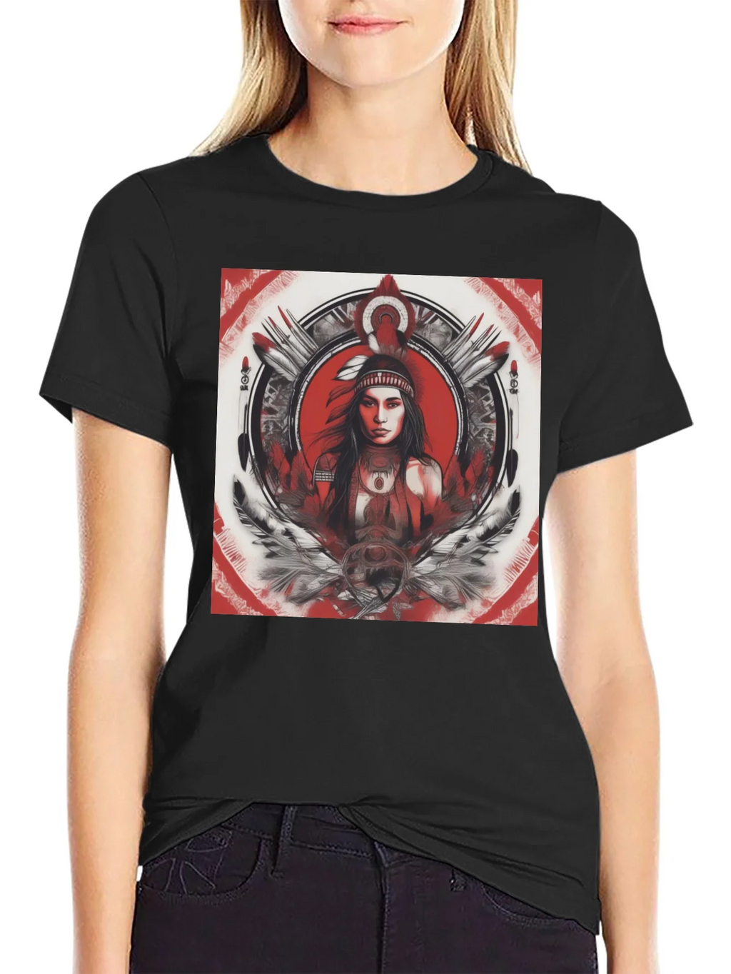 Native American Woman Graphic T-Shirt product image 2