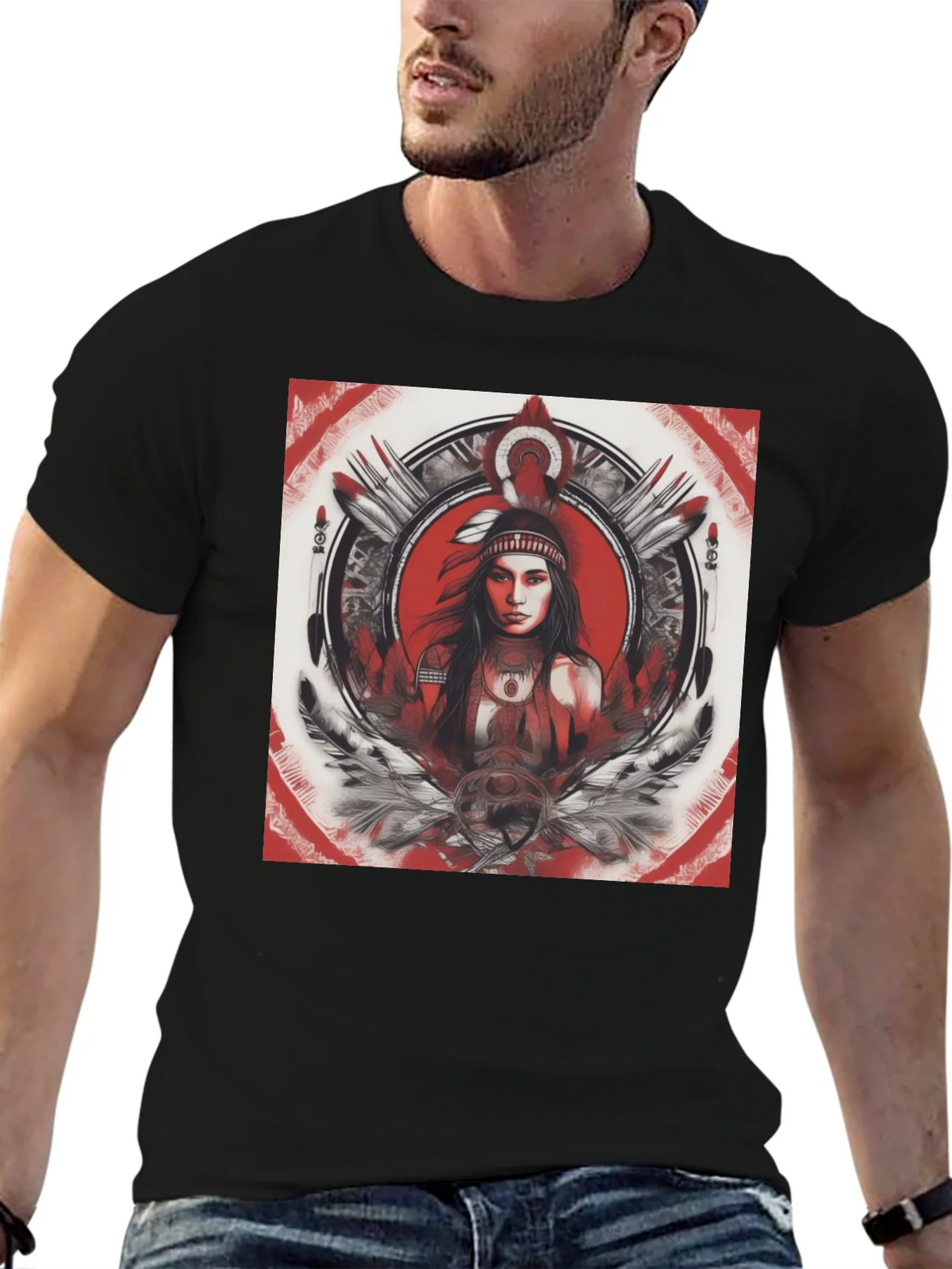Native American Woman Graphic T-Shirt product image 6