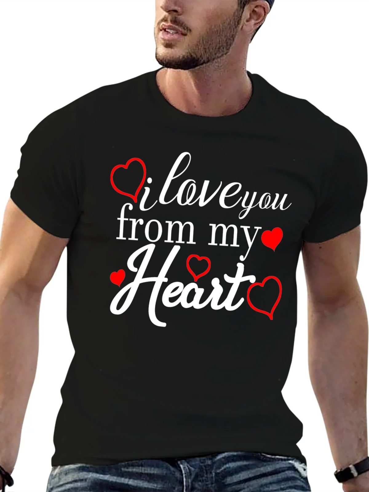 I Love You From My Heart Graphic Tee product image 6