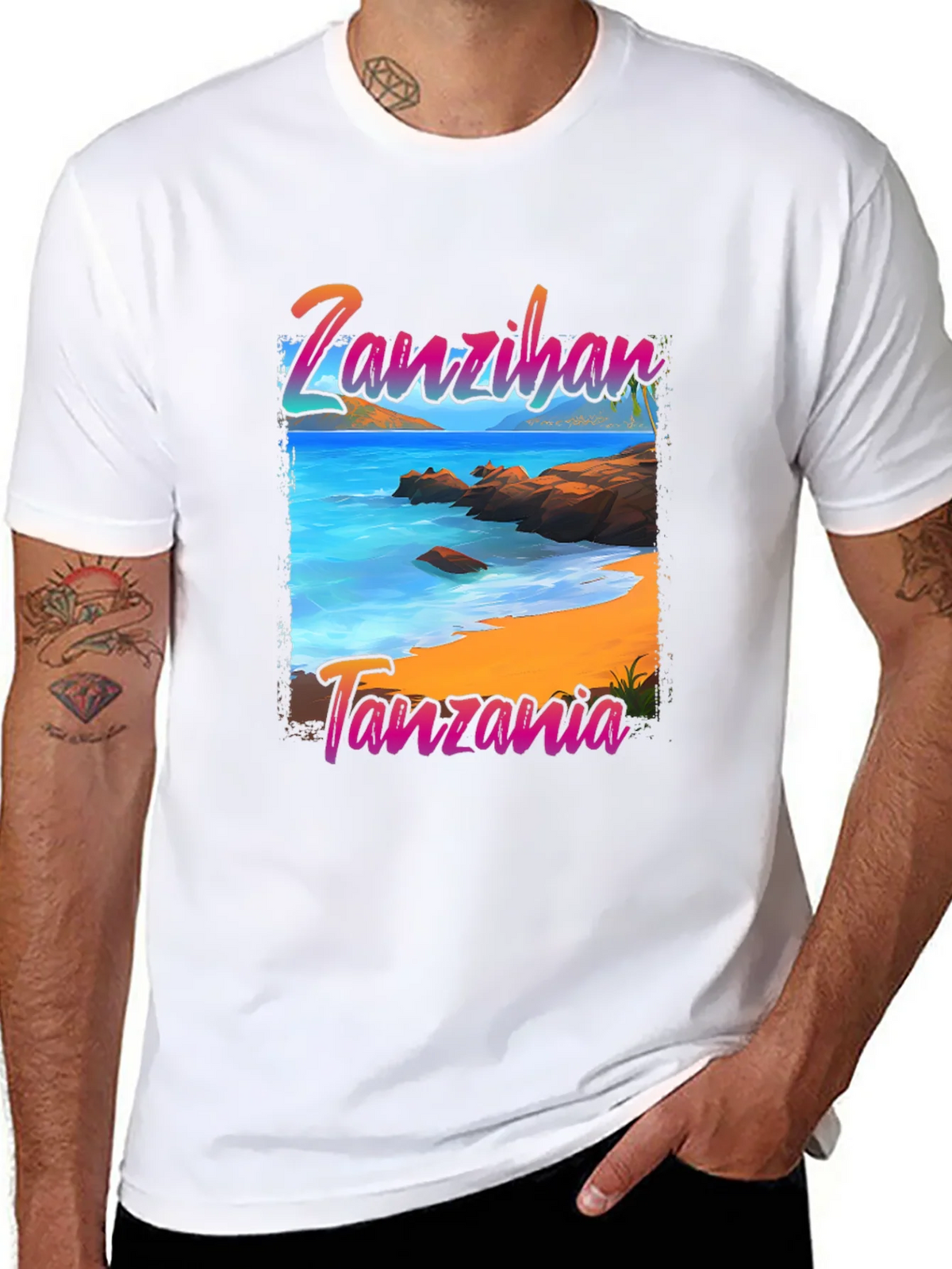 Zanzibar Tanzania Beach Graphic T-Shirt product image 7