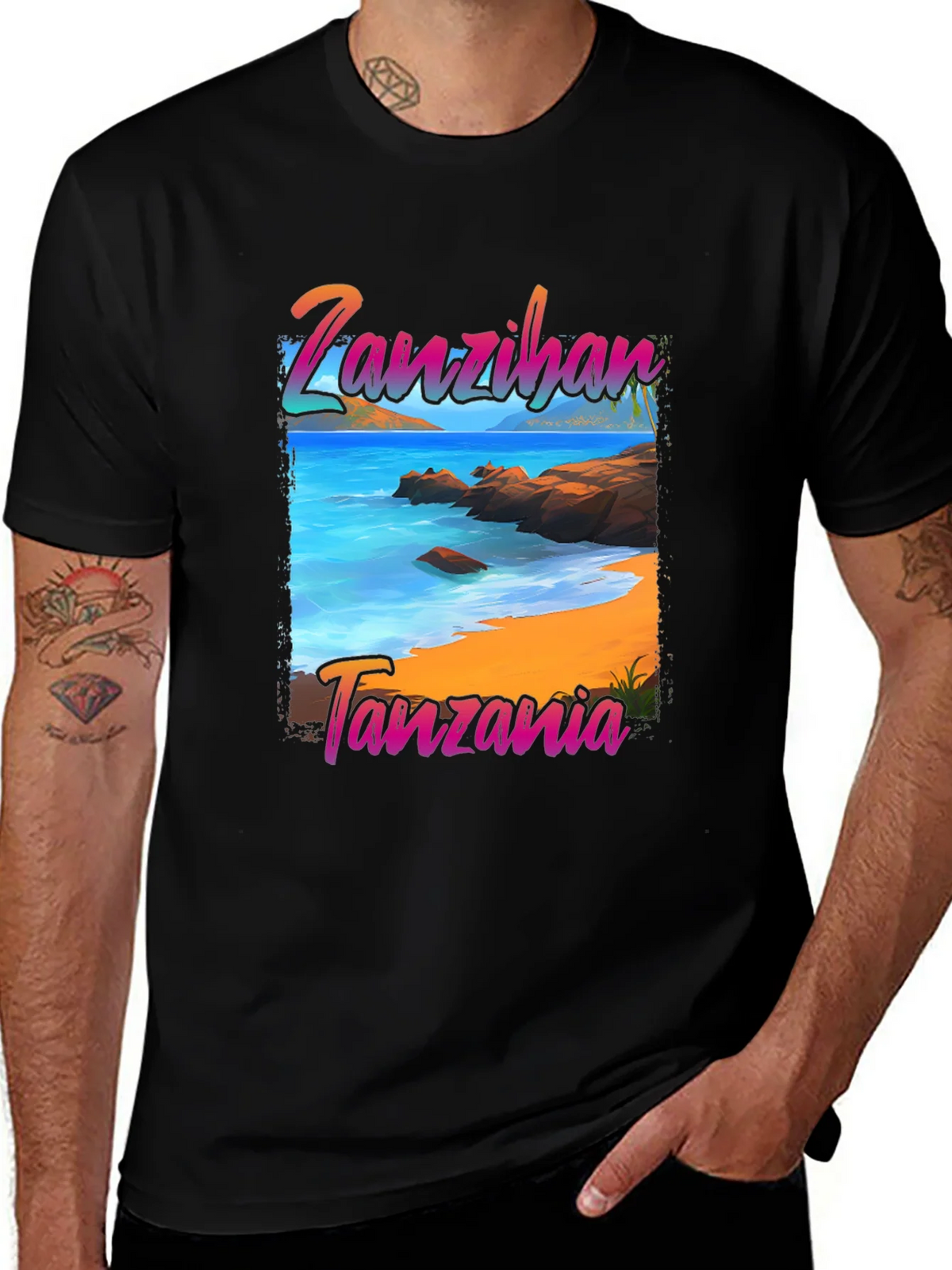 Zanzibar Tanzania Beach Graphic T-Shirt product image 1
