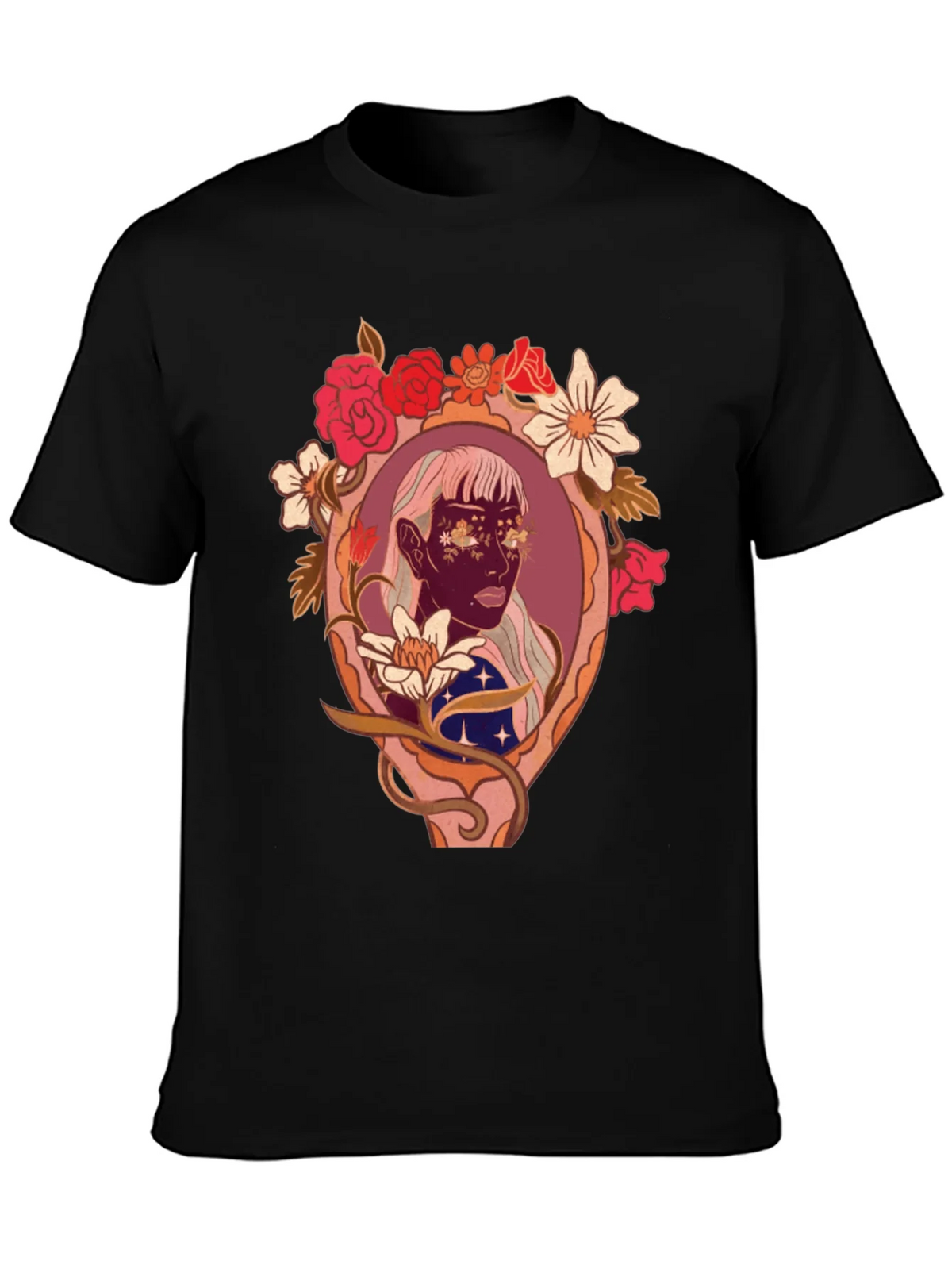 Floral Framed Face Graphic Tee product image 3