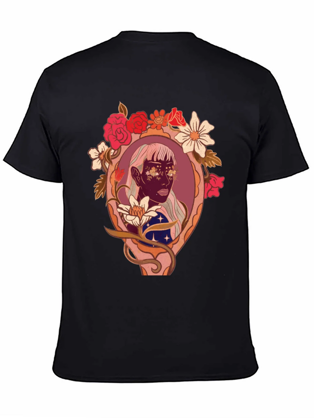 Floral Framed Face Graphic Tee product image 4