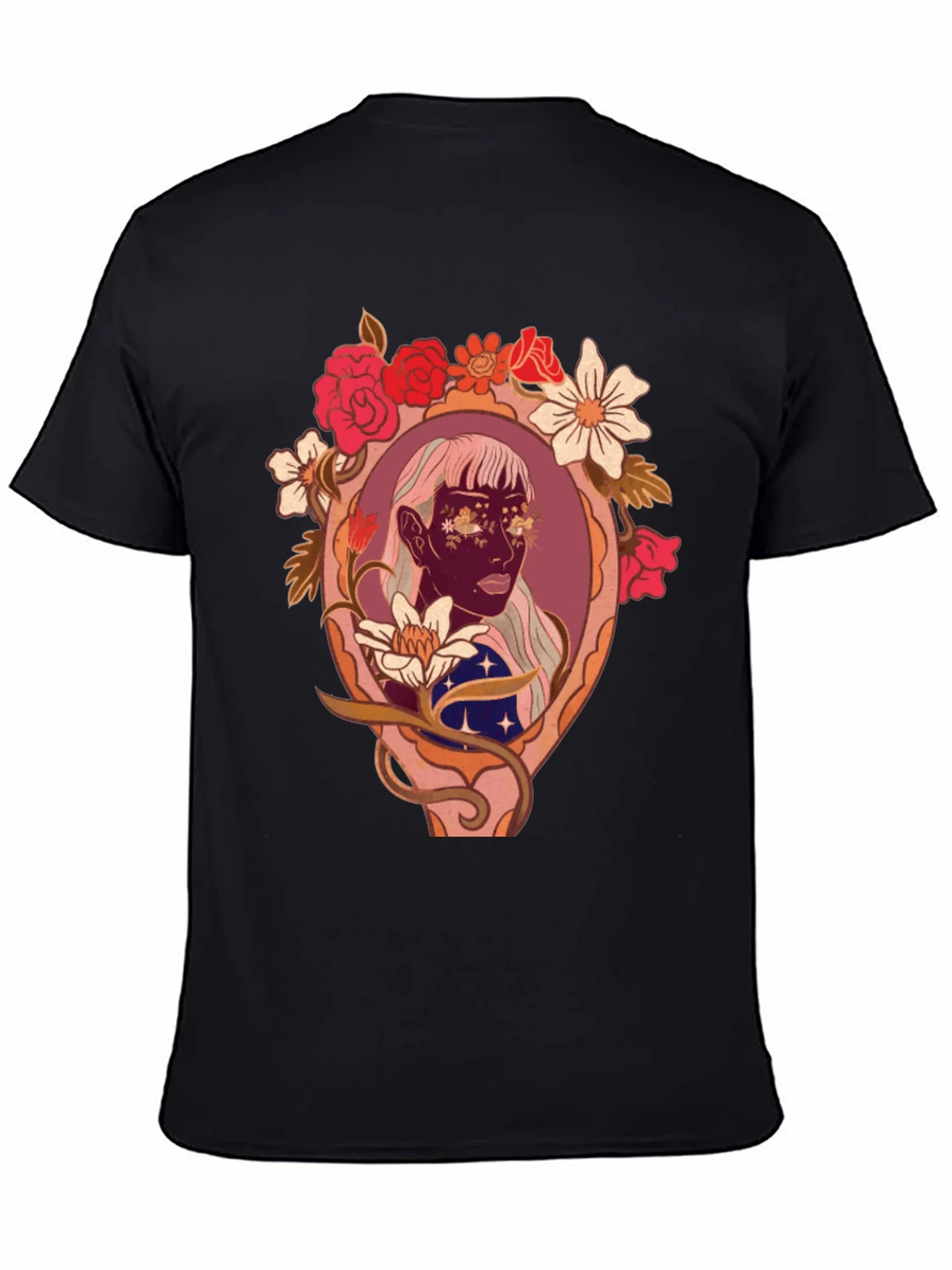 Floral Framed Face Graphic Tee product image 4