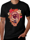 Floral Framed Face Graphic Tee product image 1
