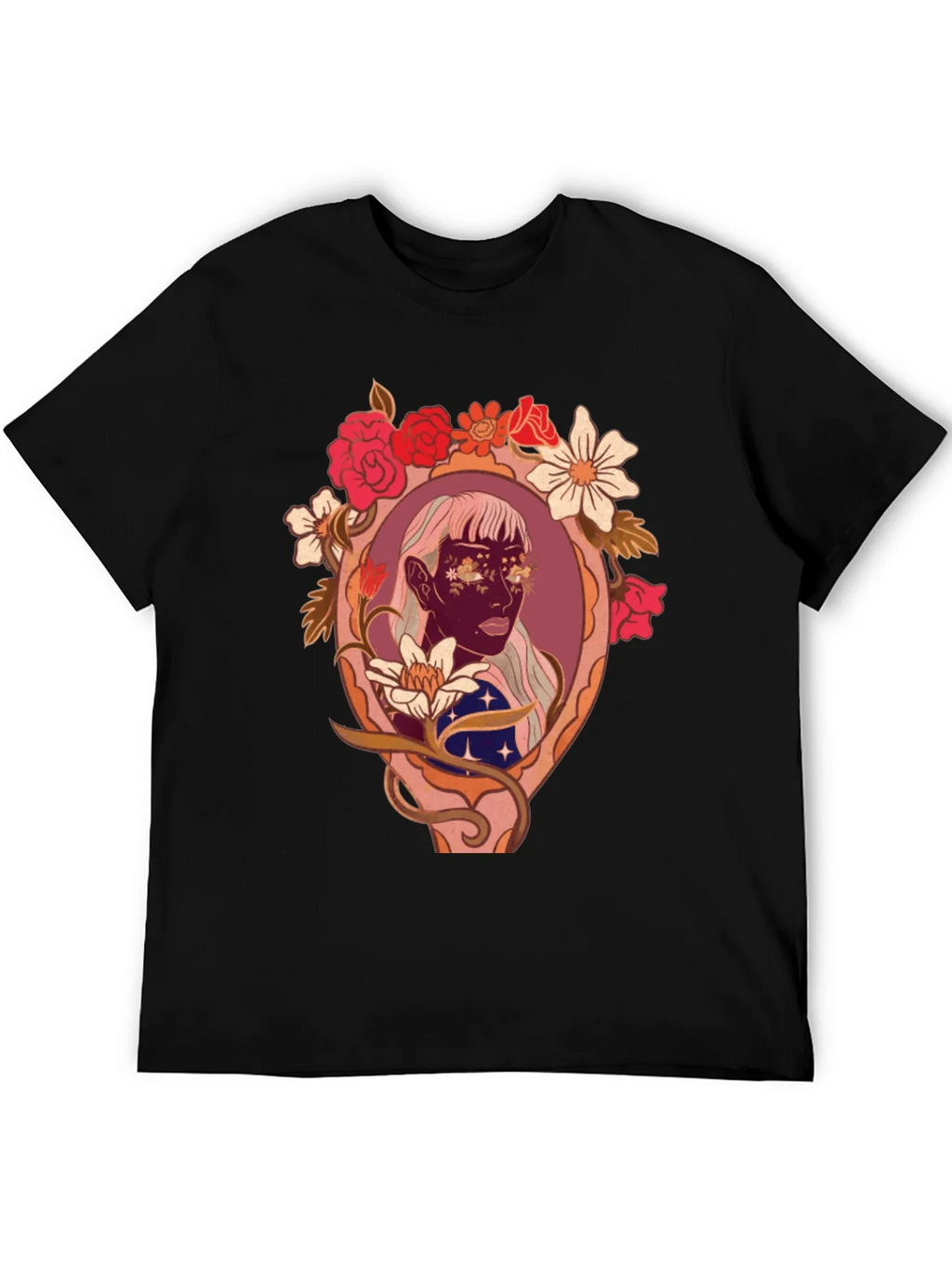 Floral Framed Face Graphic Tee product image 5