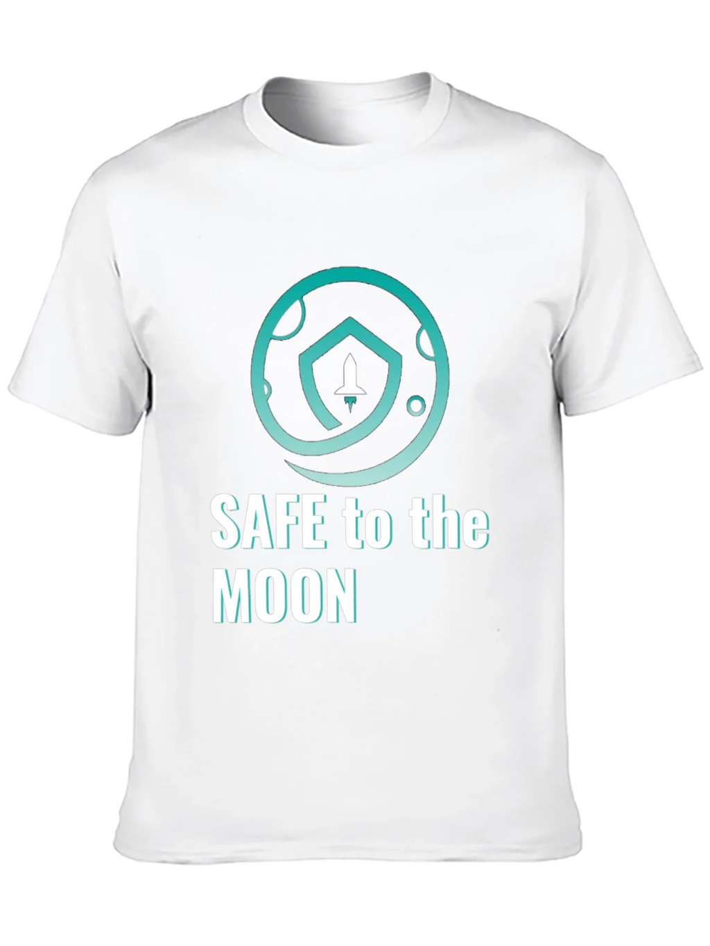 Safe To The Moon T-Shirt Black Cryptocurrency Graphic Tee product image 9