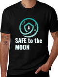 Safe To The Moon T-Shirt Black Cryptocurrency Graphic Tee product image 1