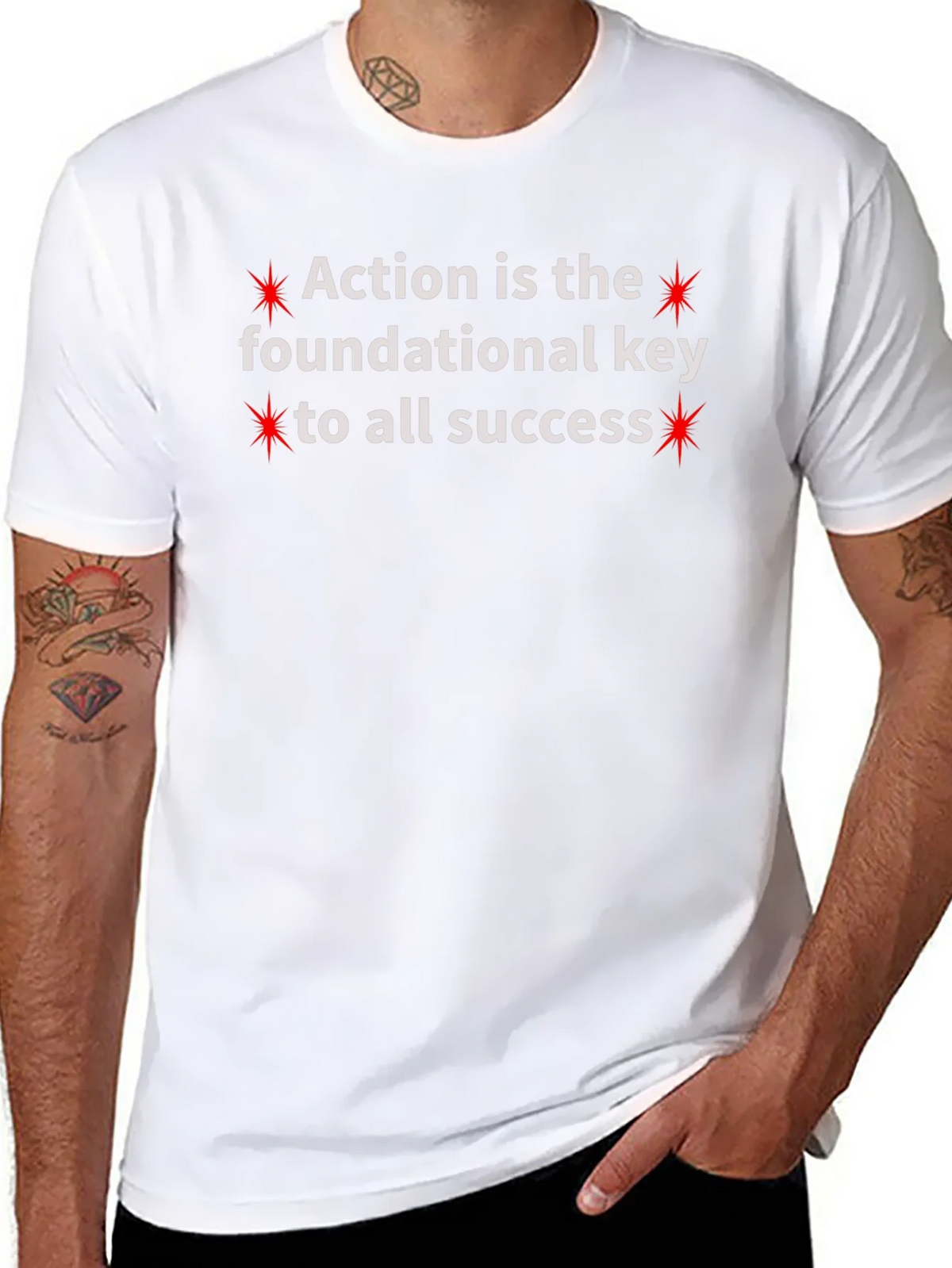 Action Is Key Crew Neck T-Shirt product image 7