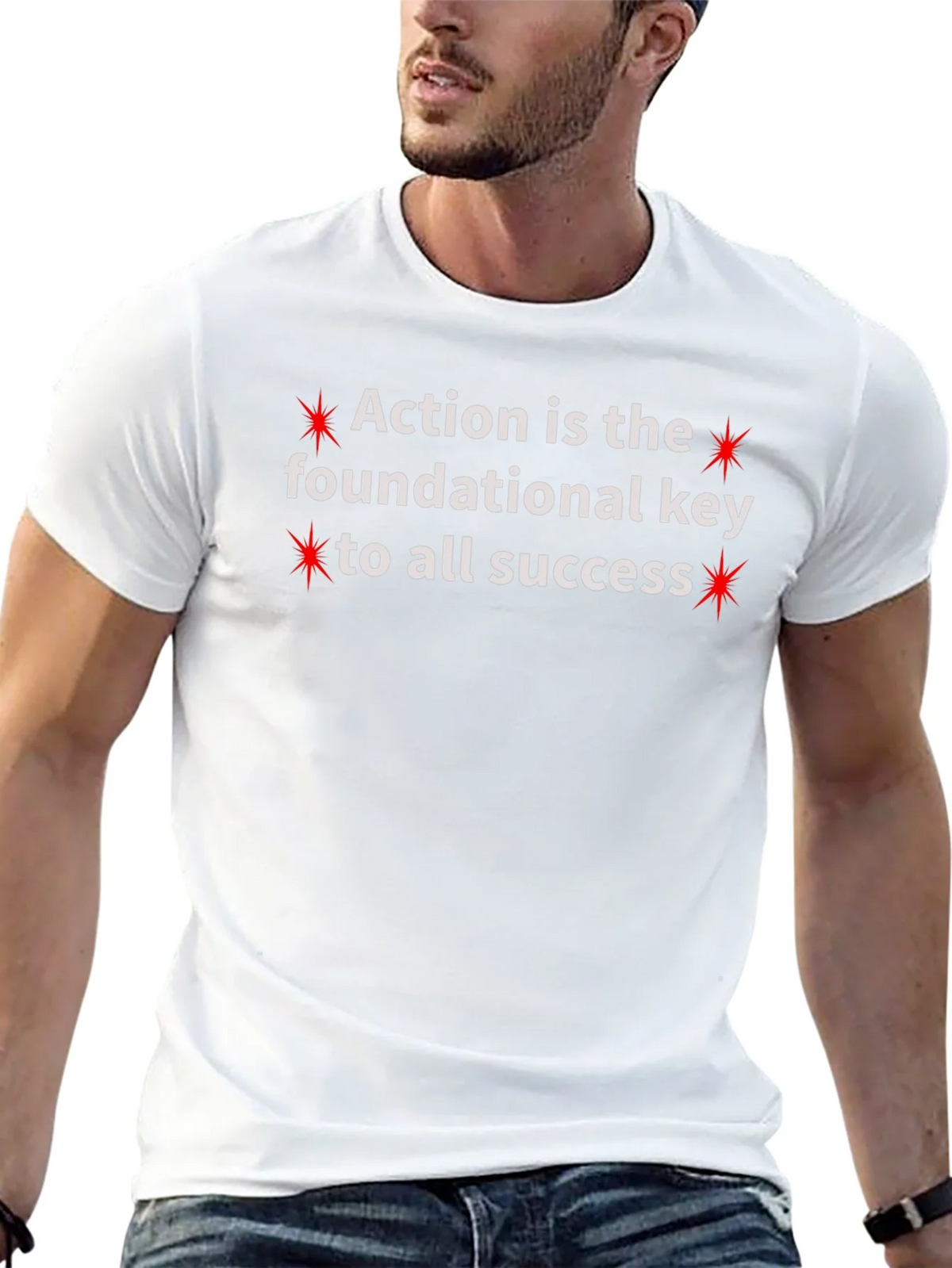 Action Is Key Crew Neck T-Shirt product image 12