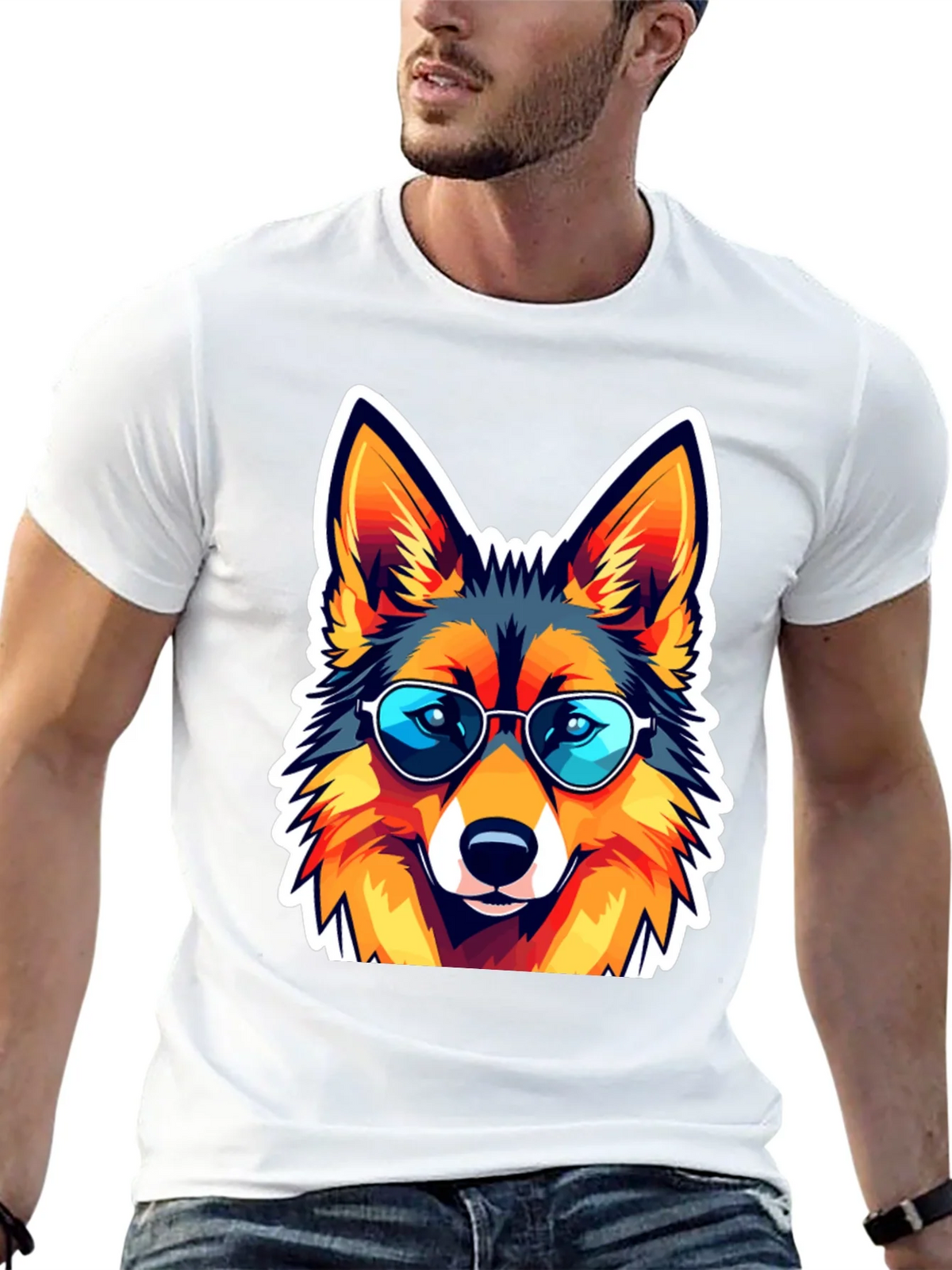 Cool Fox Graphic Tee - Unisex Black T-Shirt product image 12