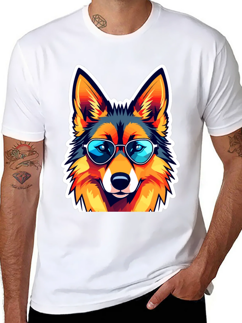 Cool Fox Graphic Tee - Unisex Black T-Shirt product image 7