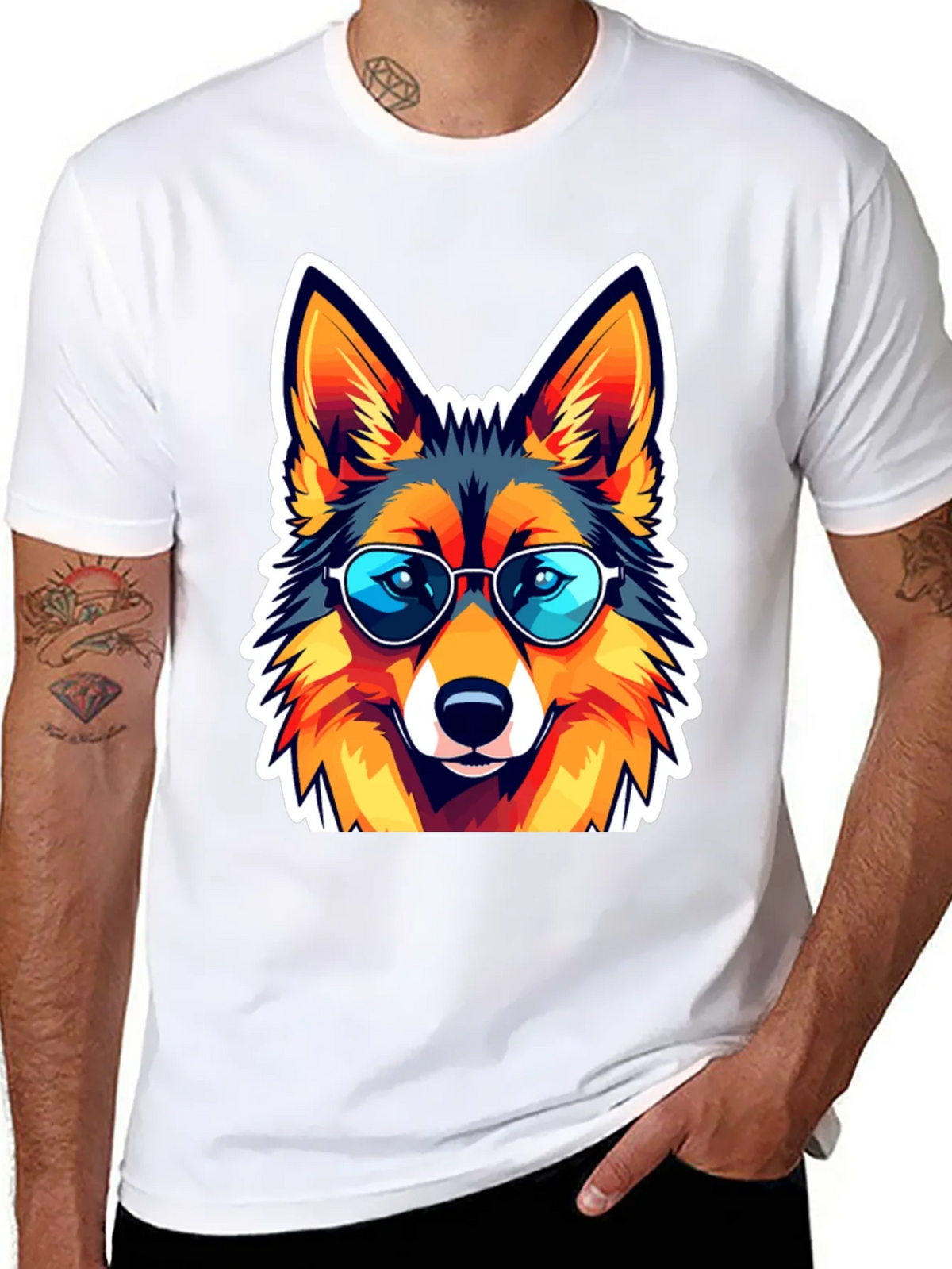 Cool Fox Graphic Tee - Unisex Black T-Shirt product image 7